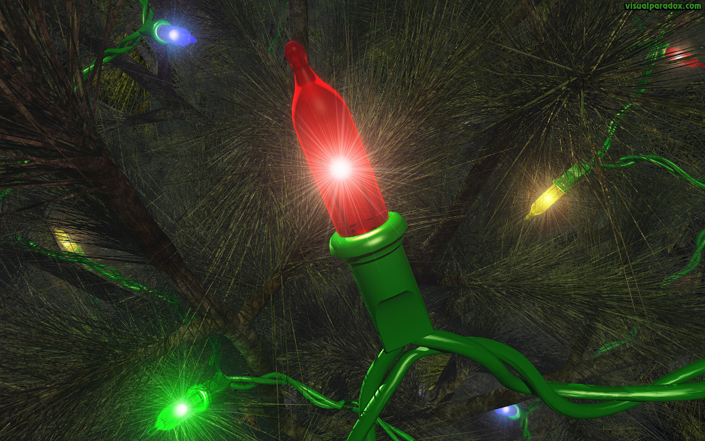 Holiday Light Strand Pine Tree Xmas Christmas Decoration - Free Twinkling Christmas Lights , HD Wallpaper & Backgrounds