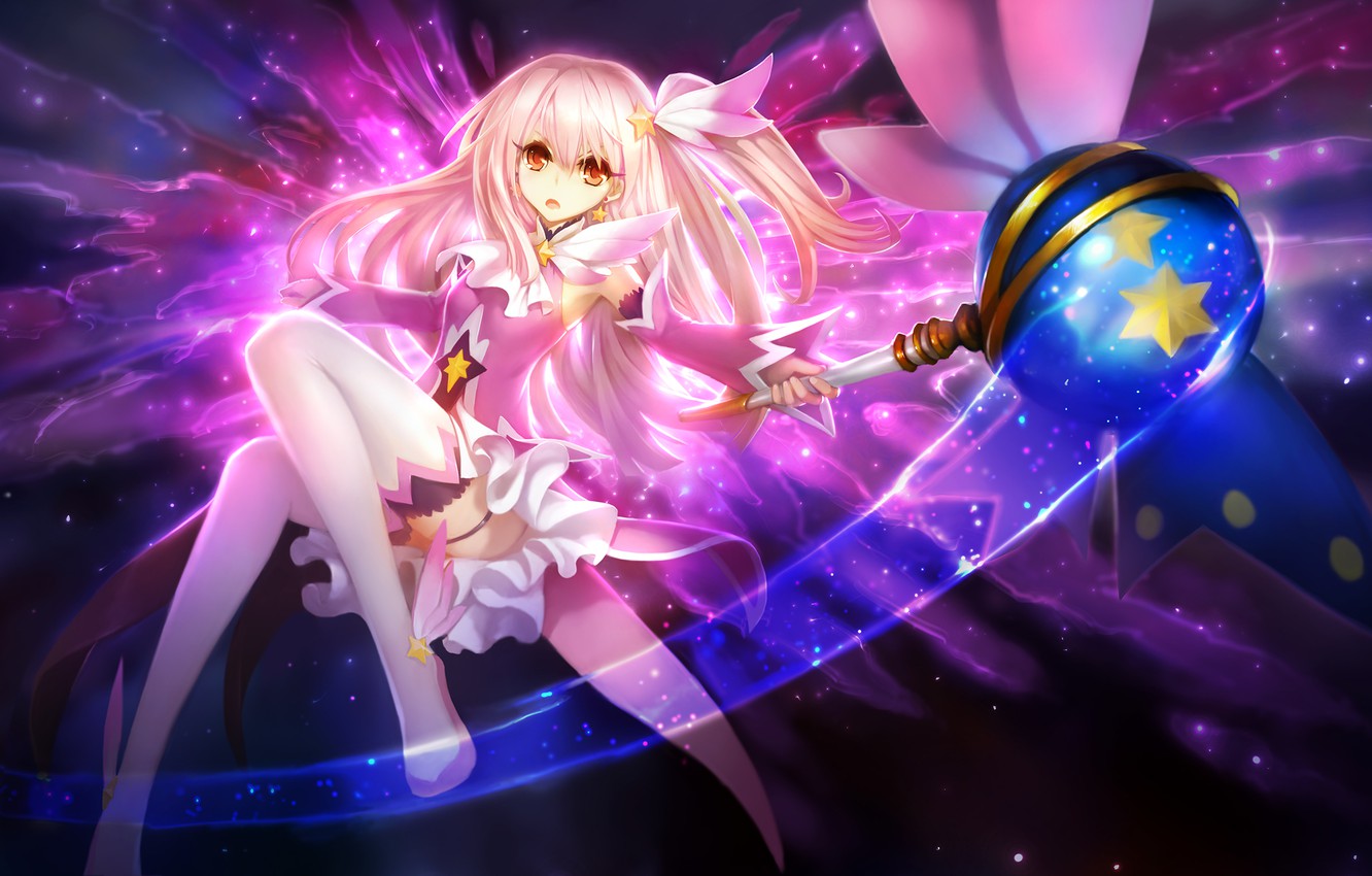 Photo Wallpaper Girl, Magic, Anime, Art, Rod, Hanshu, - Illyasviel Von Einzbern Illya Fate , HD Wallpaper & Backgrounds