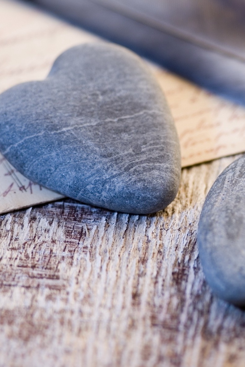 Wallpaper Heart, Stone, Gray, Pen, Beige - Камень В Виде Сердечка , HD Wallpaper & Backgrounds