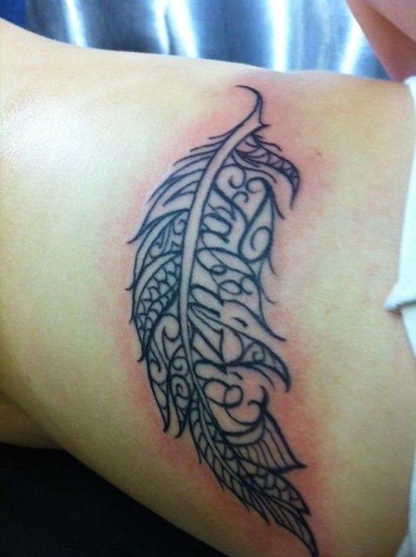 The Better Option Is To Use The Names Of Loved One - Feather Tattoo With Name Inside , HD Wallpaper & Backgrounds