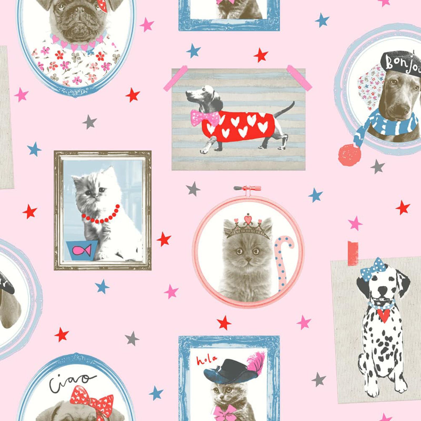 Dog Themed Wallpaper Animal Love Pug, Puppy Various - Papel Pintado Perros Gatos , HD Wallpaper & Backgrounds
