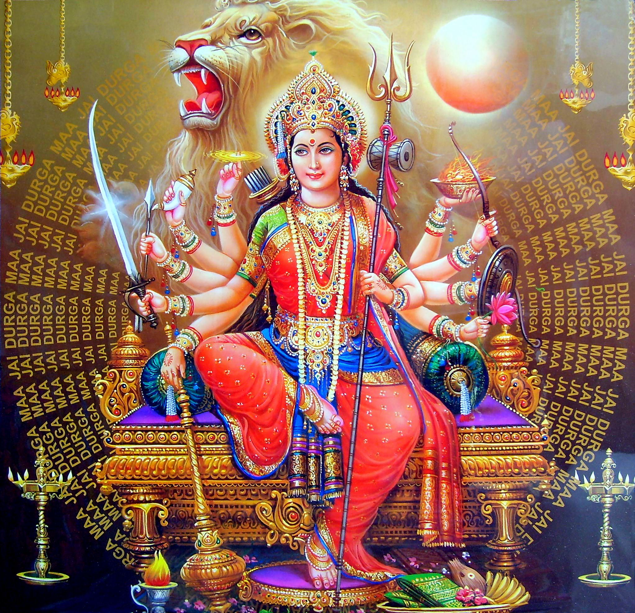 2 Worshipping Goddess Aparajita - New Durga Image 2018 , HD Wallpaper & Backgrounds