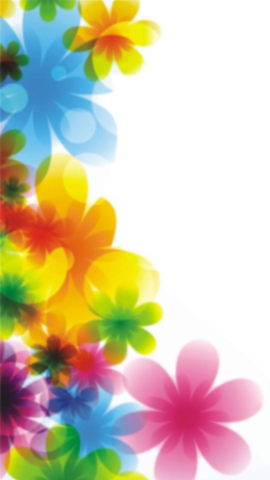Colorful Floral Print Iphone Wallpaper - Colorful Flowers Wallpaper For Iphone , HD Wallpaper & Backgrounds