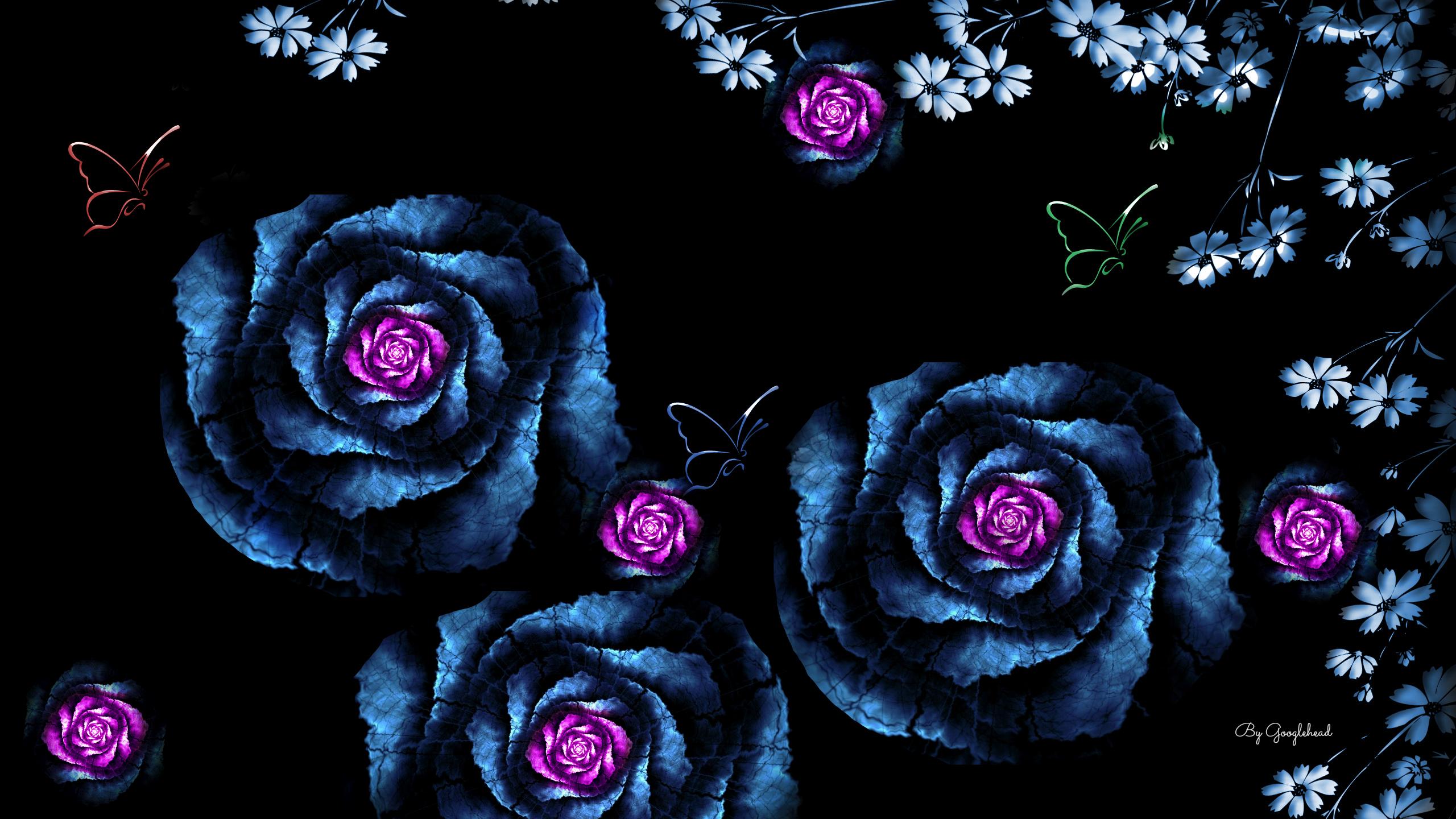 Blue Rose Hd Wallpaper - Lock Screen Cute Black , HD Wallpaper & Backgrounds