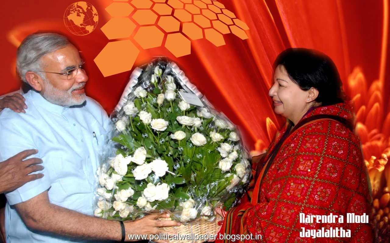Jayalalitha And Narendra Modi , HD Wallpaper & Backgrounds
