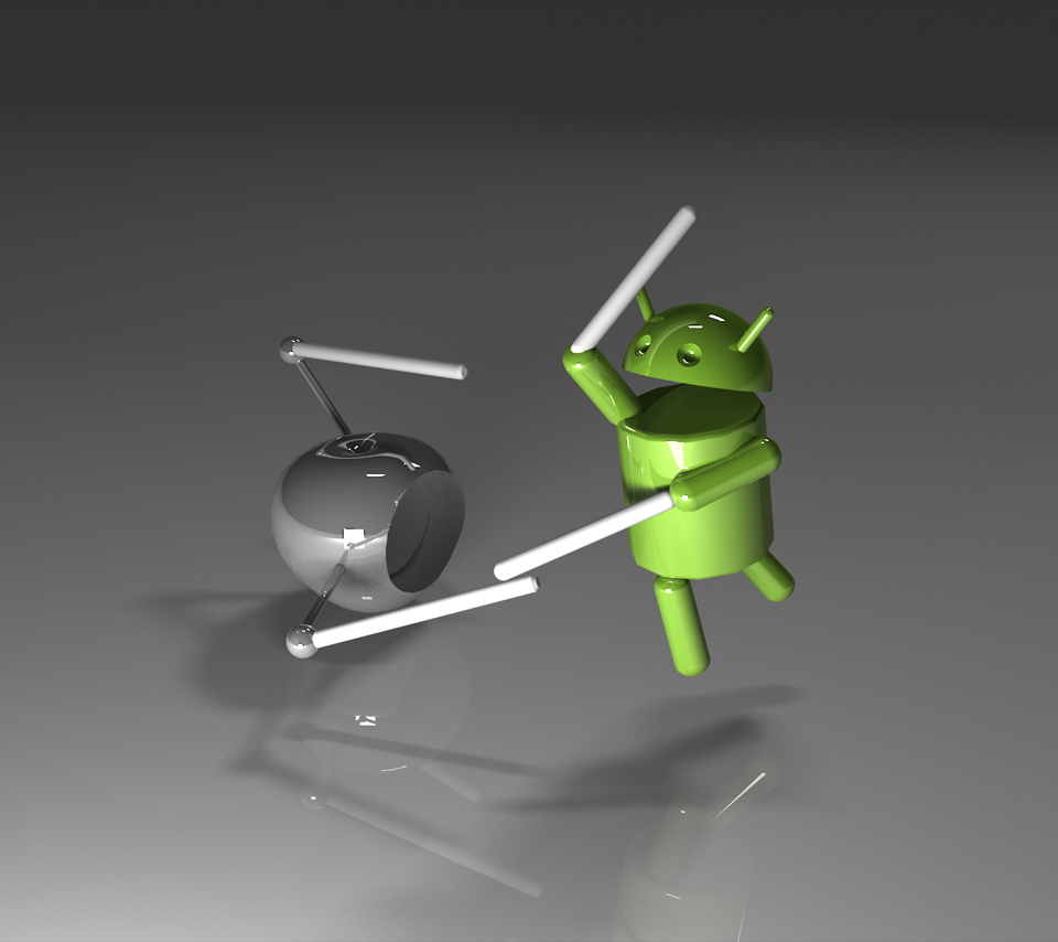 Android Vs Apple Wallpapers - Apple Vs Android , HD Wallpaper & Backgrounds