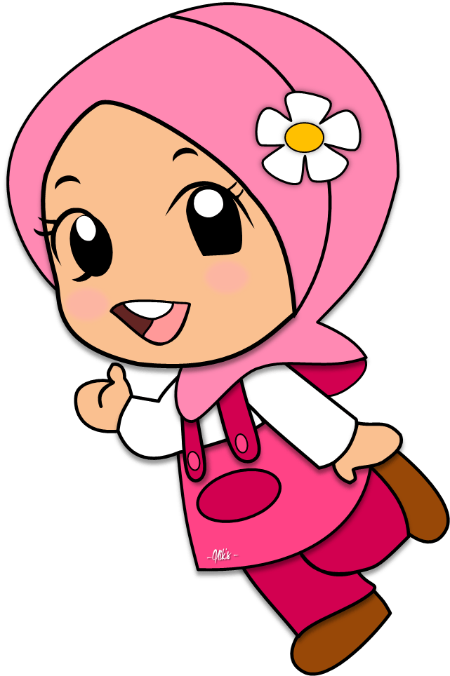  Gambar  Kartun  Anak  Muslim Png HijabFest