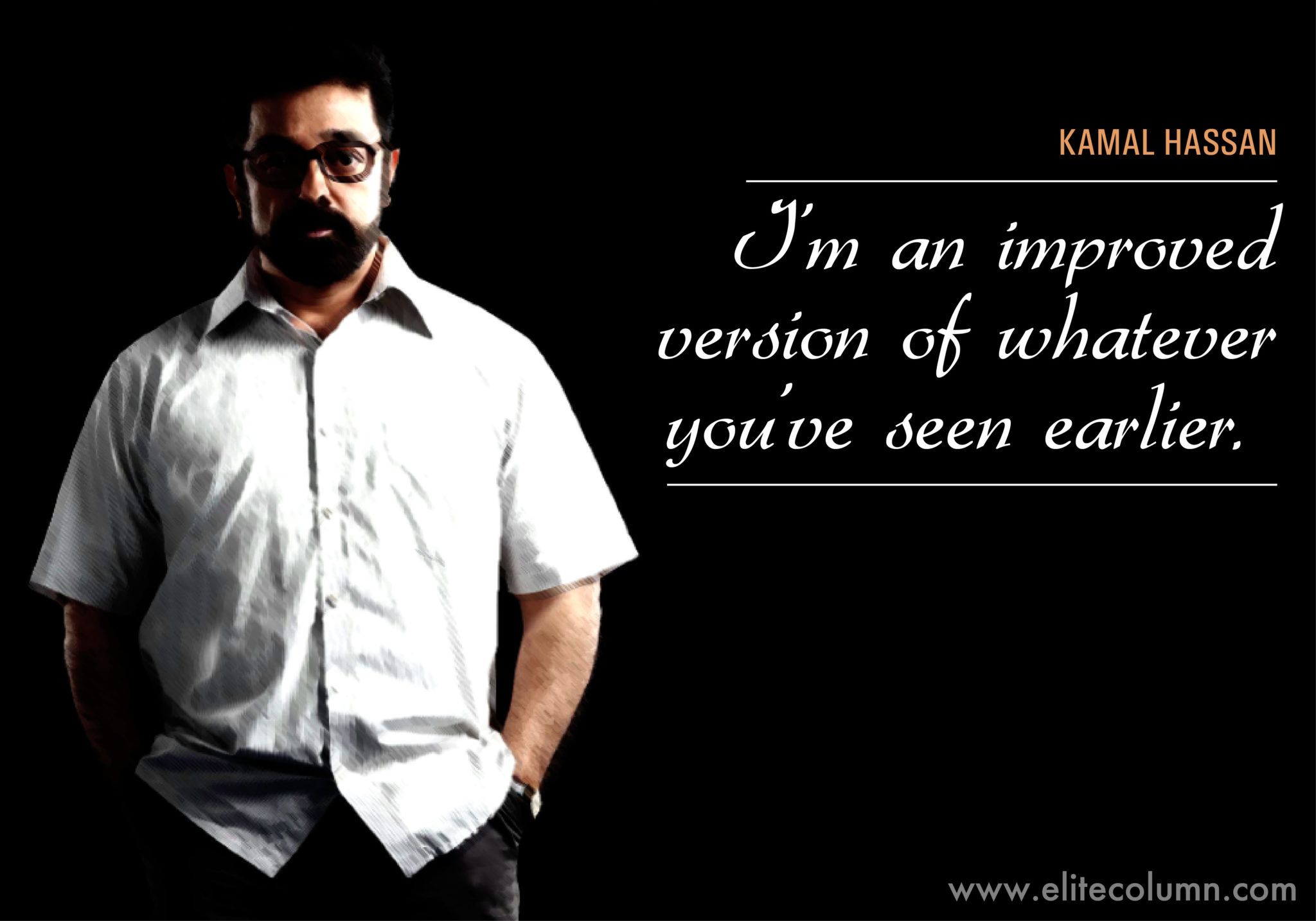 Iconic Kamal Hassan Quotes That Are Full Of Valuable - Kamal Hassan With Quotes , HD Wallpaper & Backgrounds