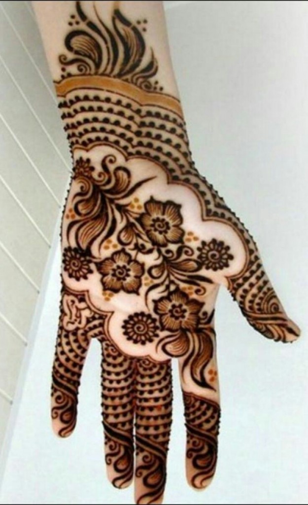 New Mehndi Design Images - Latest Mehndi Designs Of Front Hand , HD Wallpaper & Backgrounds