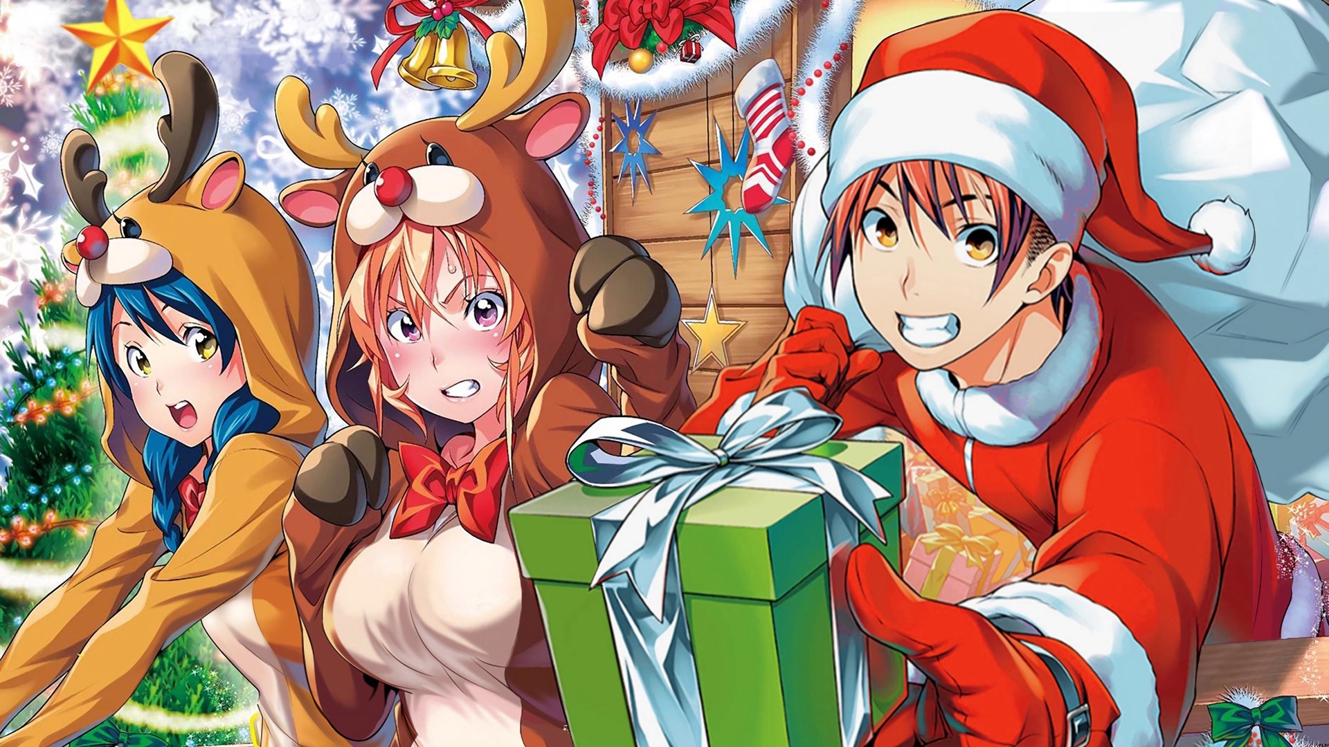 Anime Christmas Wallpaper Hd 1920x1080p - Shokugeki No Soma Art , HD Wallpaper & Backgrounds