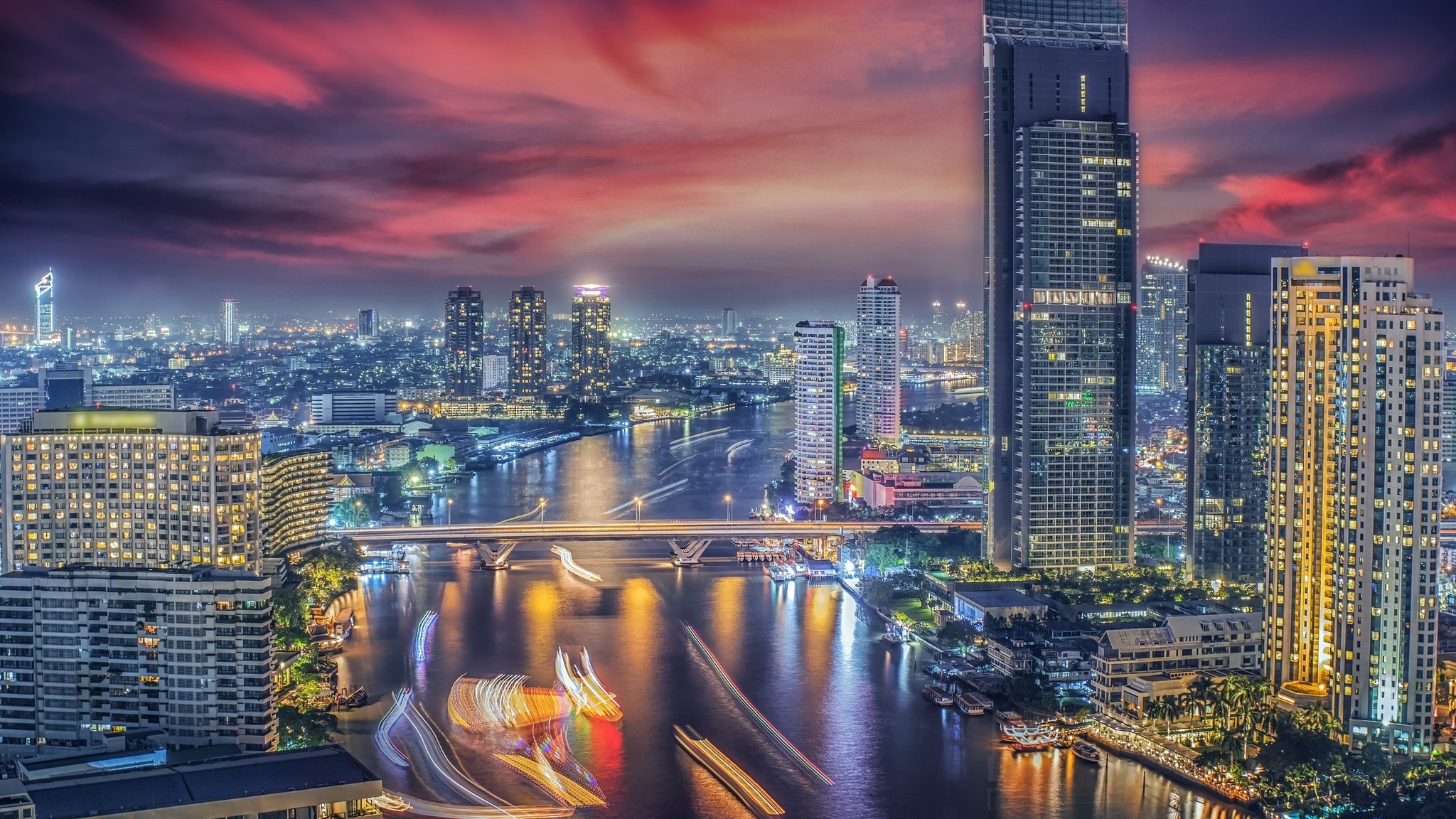Beautiful Bangkok City 8b - Bangkok Thailand , HD Wallpaper & Backgrounds