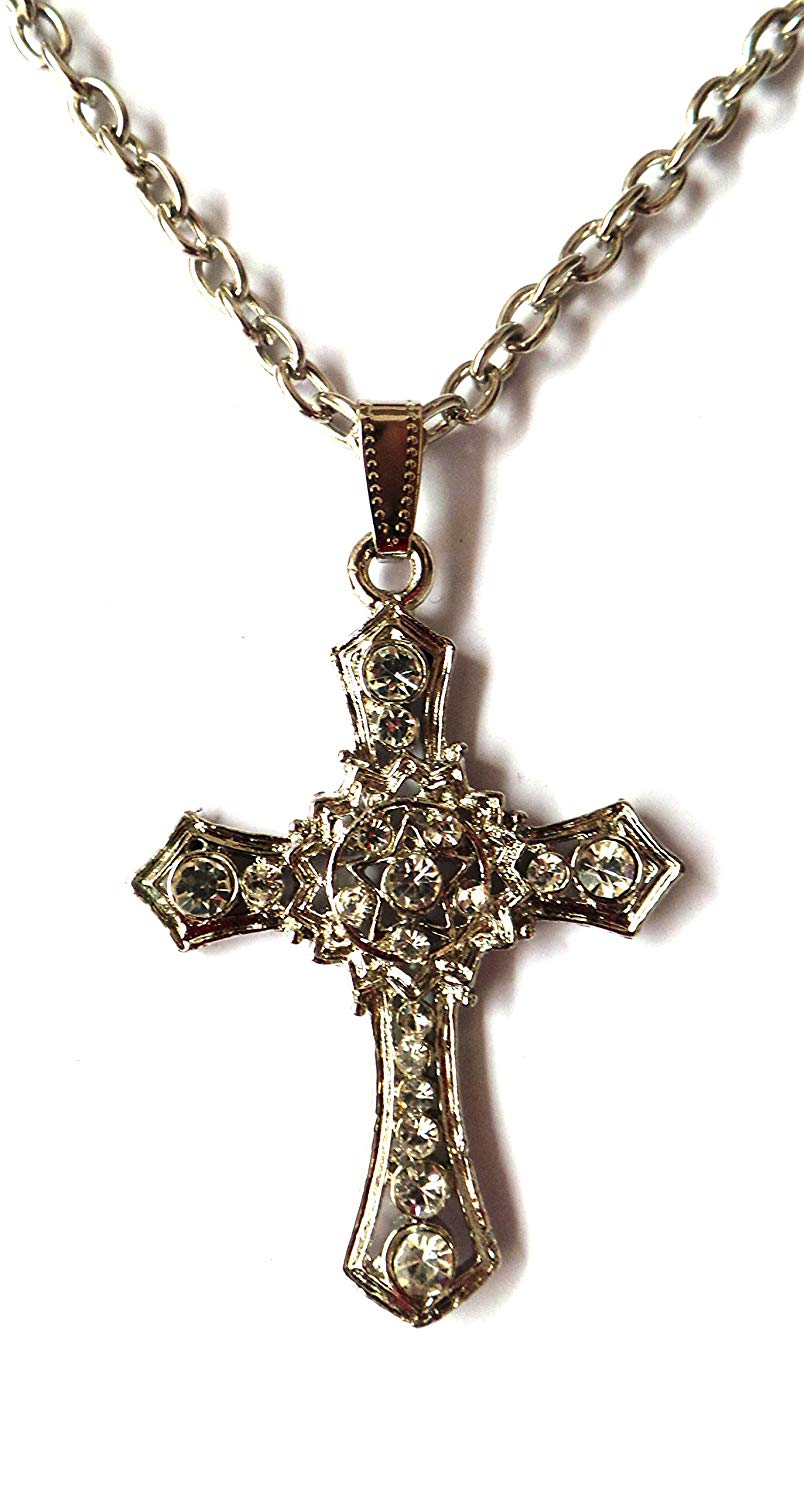 Modish Look Jesus Christ Cross Locket With Silver Chain - Jesus Locket , HD Wallpaper & Backgrounds