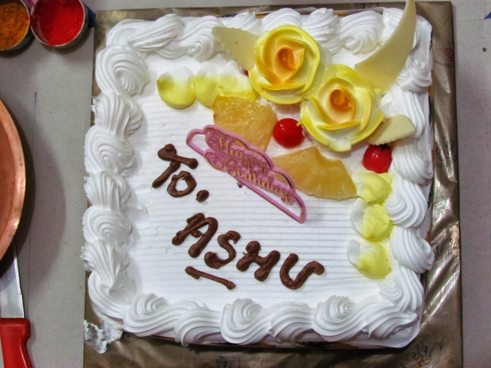 Happy Birthday To My Vahini - Birthday Cake For Ashu , HD Wallpaper & Backgrounds