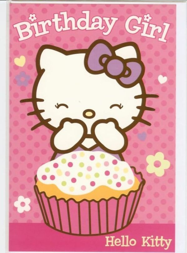 Happy Birthday Girl Images - Hello Kitty Birthday Girl , HD Wallpaper & Backgrounds
