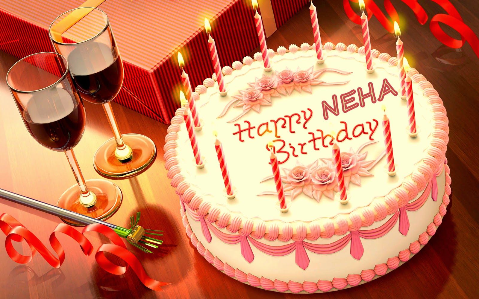 Cake Happy Birthday Neha - Happy Birthday Neha Cake , HD Wallpaper & Backgrounds