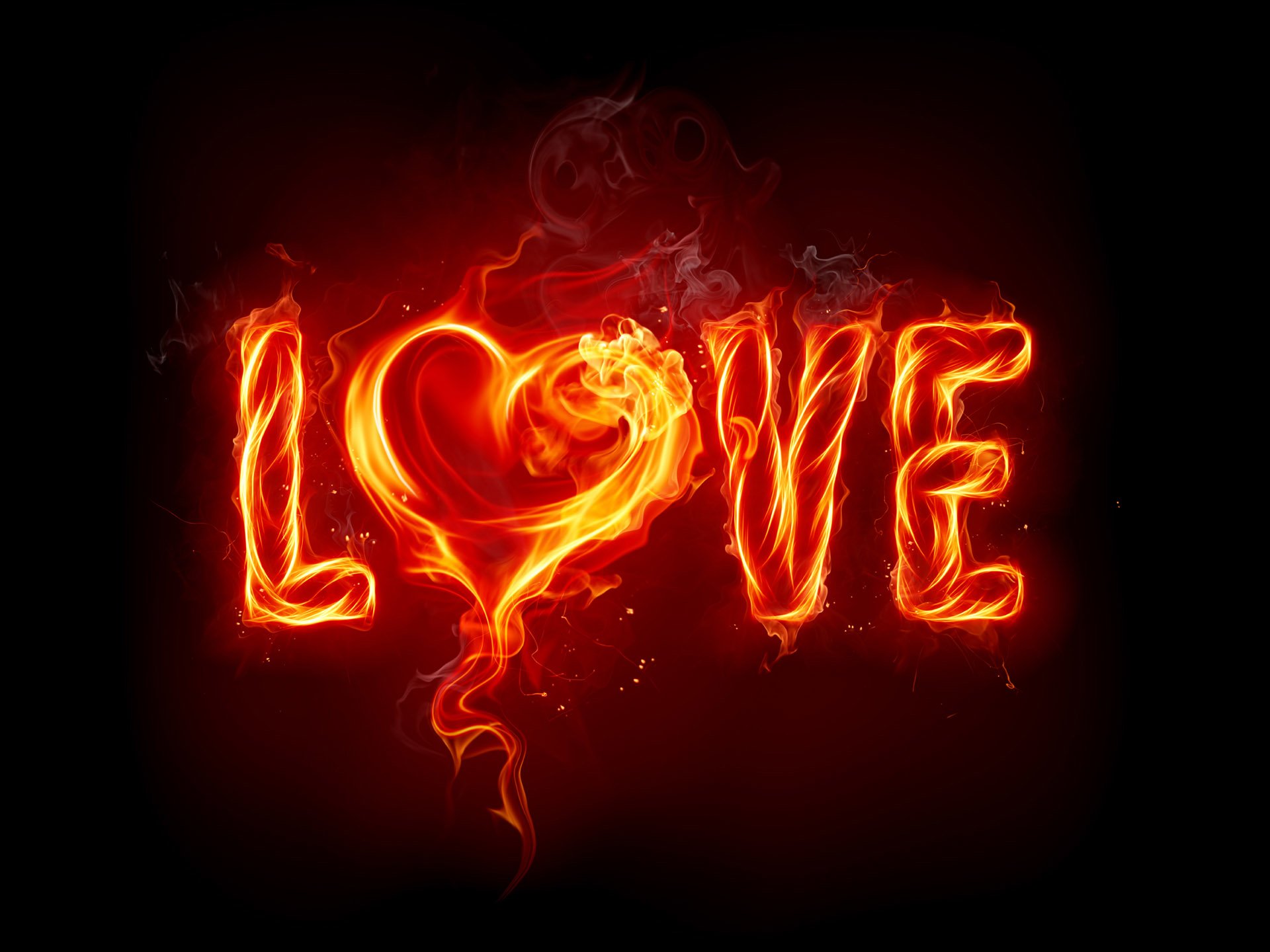 Fire Heart , HD Wallpaper & Backgrounds