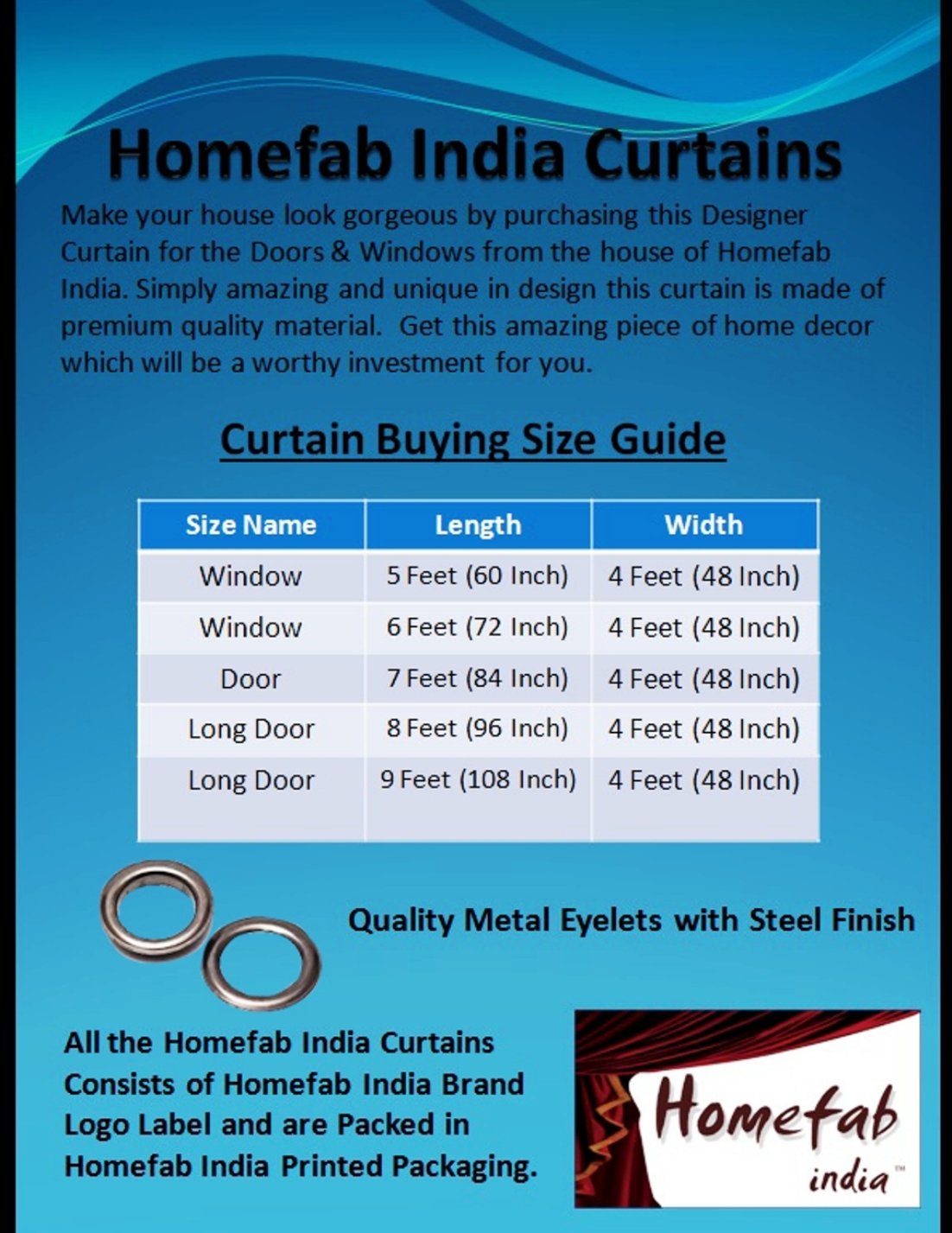 Buy Homefab India Panel Darbar Modern 2 Piece Eyelet - Flyer , HD Wallpaper & Backgrounds