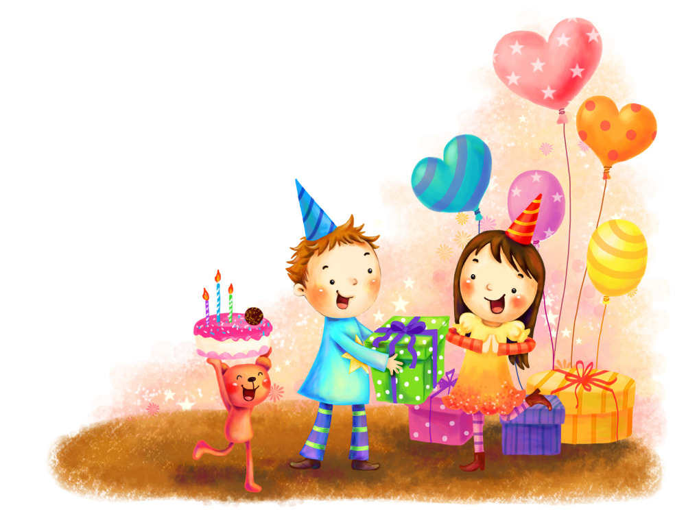 Cartoon Funny Happy Birthday Party Wallpaper Picture - High Resolution Background Birthday , HD Wallpaper & Backgrounds