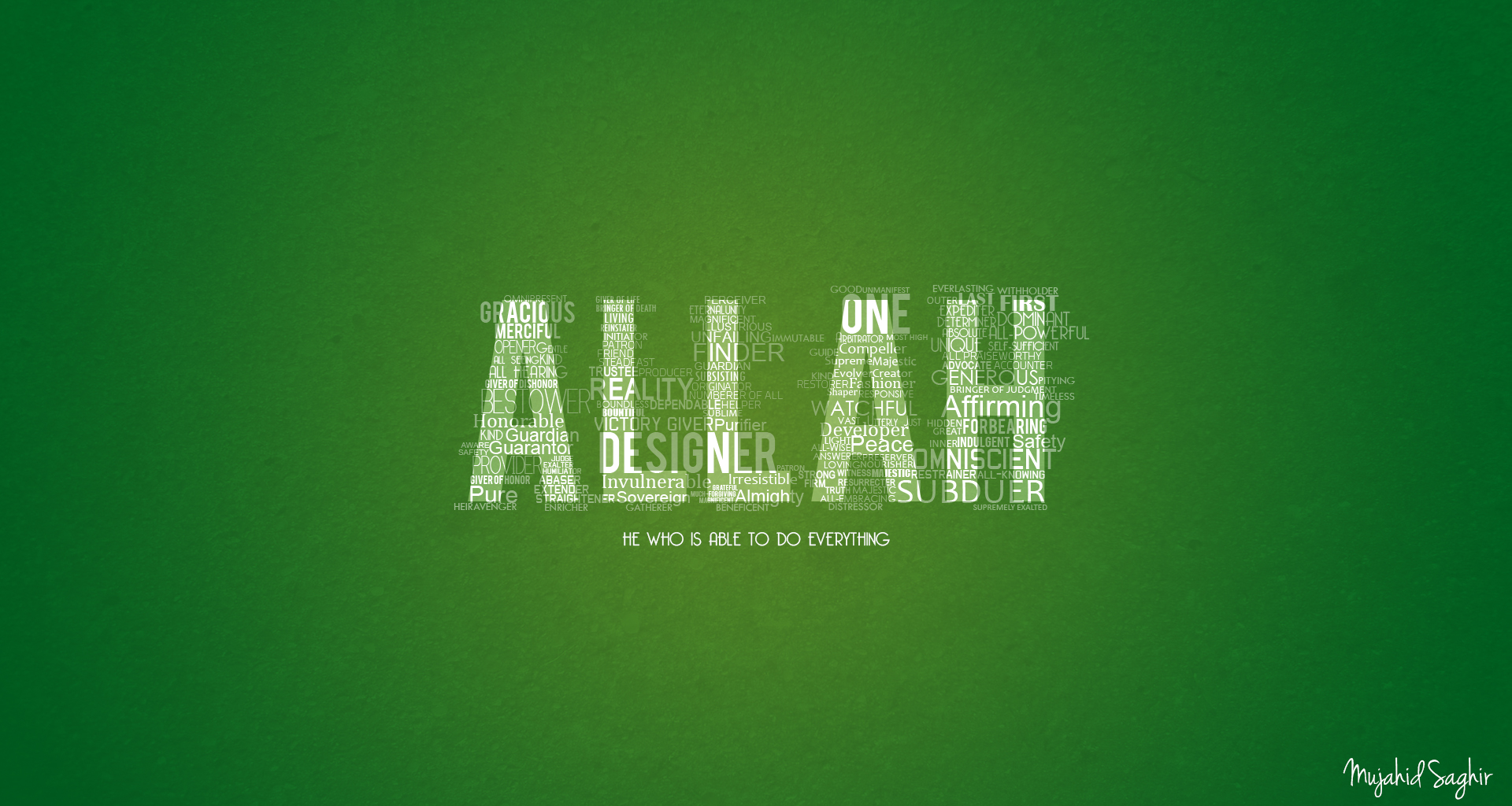 Promise - Allah Green Wallpaper Hd , HD Wallpaper & Backgrounds