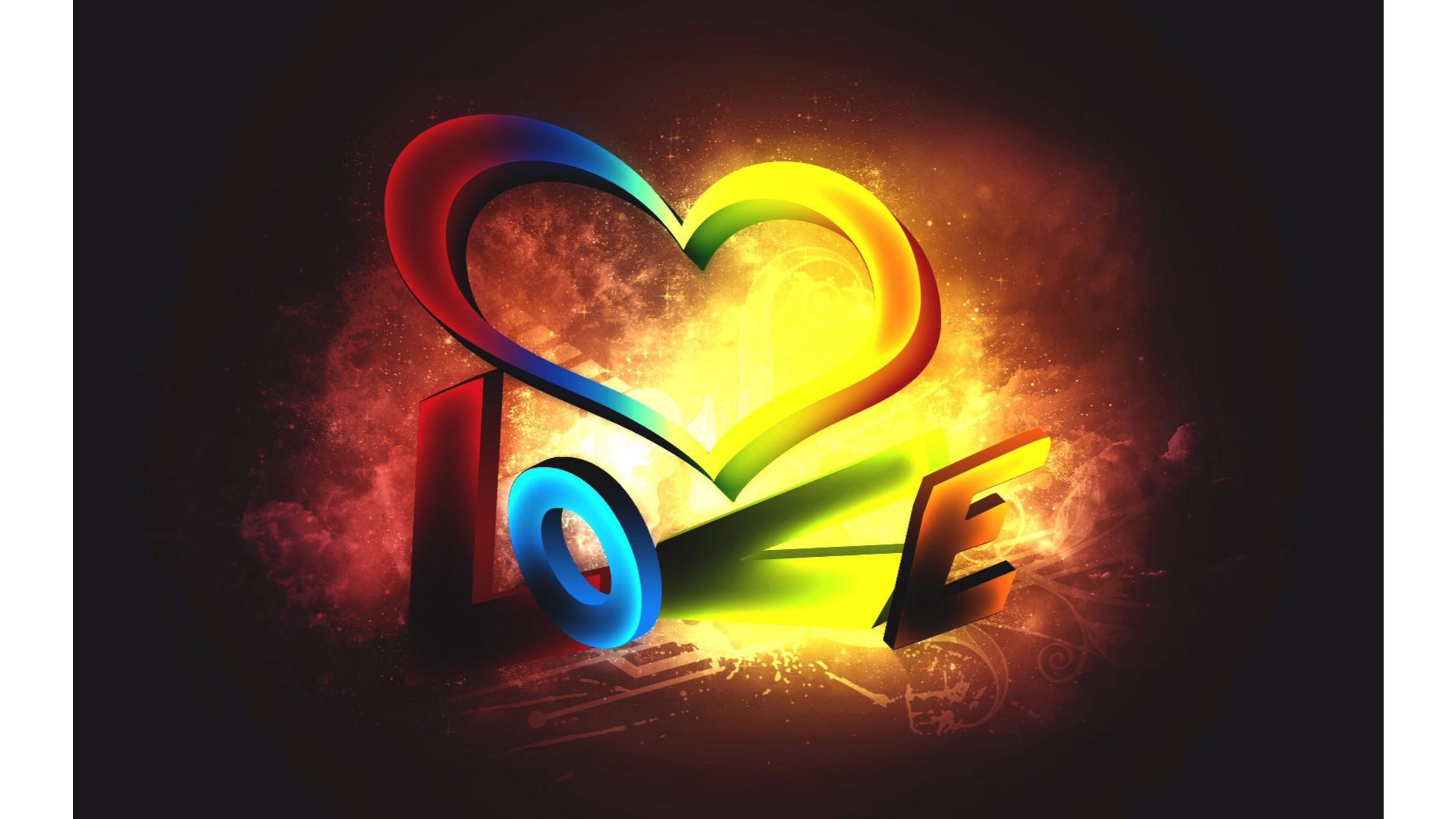 Rainbow Heart 4k Love Wallpaper - Love Hd Wallpapers Download , HD Wallpaper & Backgrounds