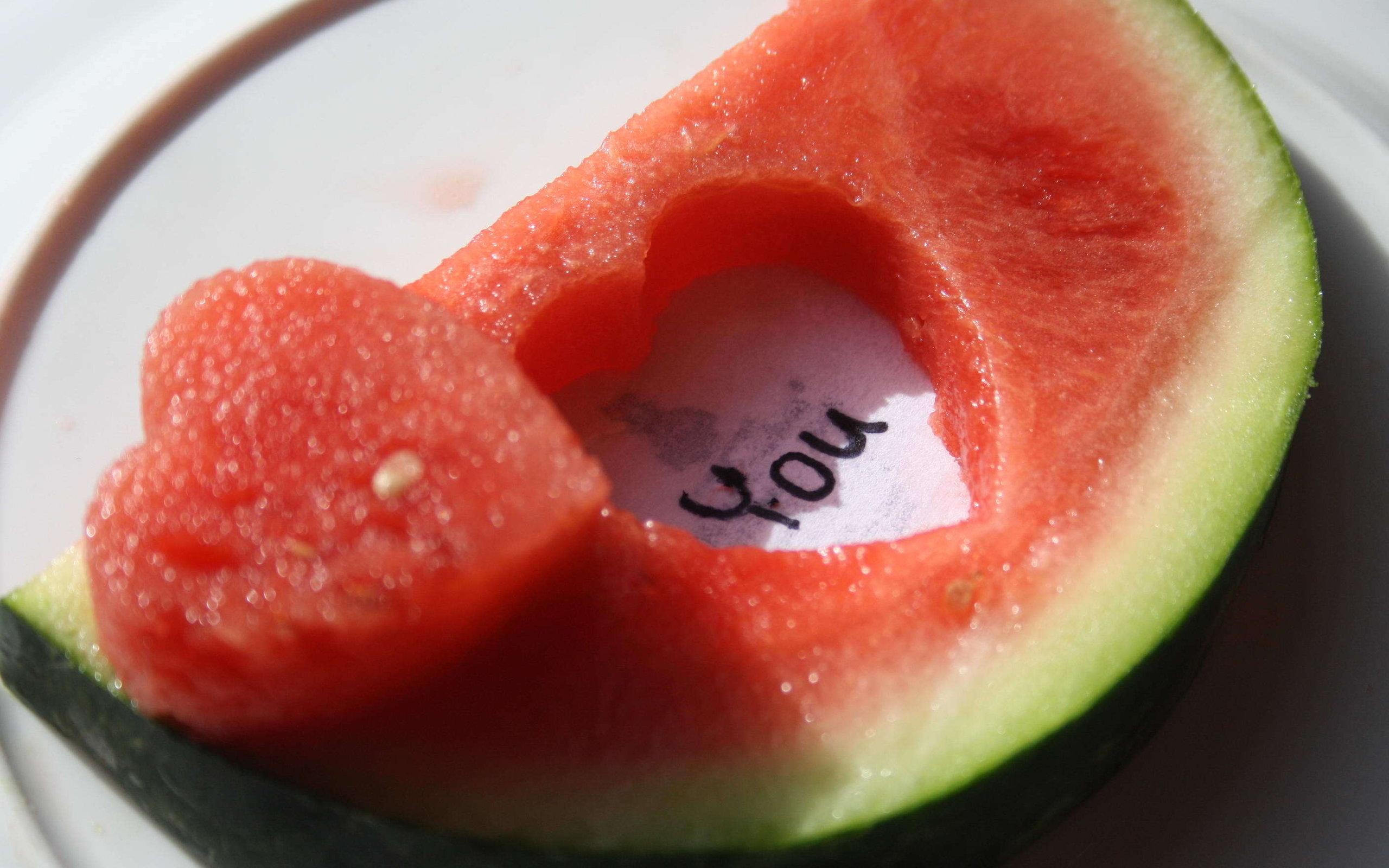 Lovely Fruits >> Hd Wallpaper, - Love You Watermelon , HD Wallpaper & Backgrounds