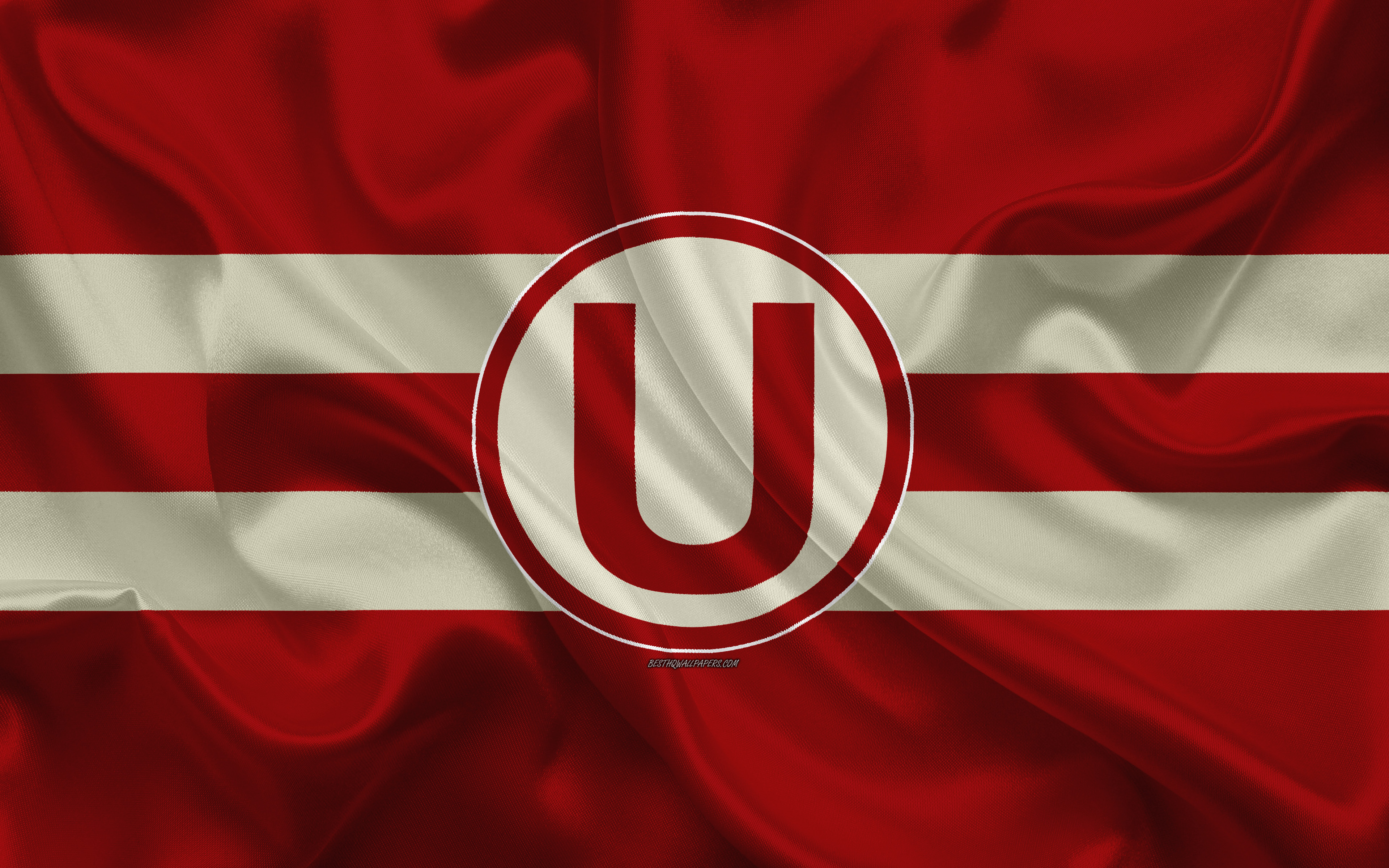 Club Universitario De Deportes, 4k, Logo, Silk Texture, - Universitario De Deportes Fondo De Pantalla , HD Wallpaper & Backgrounds