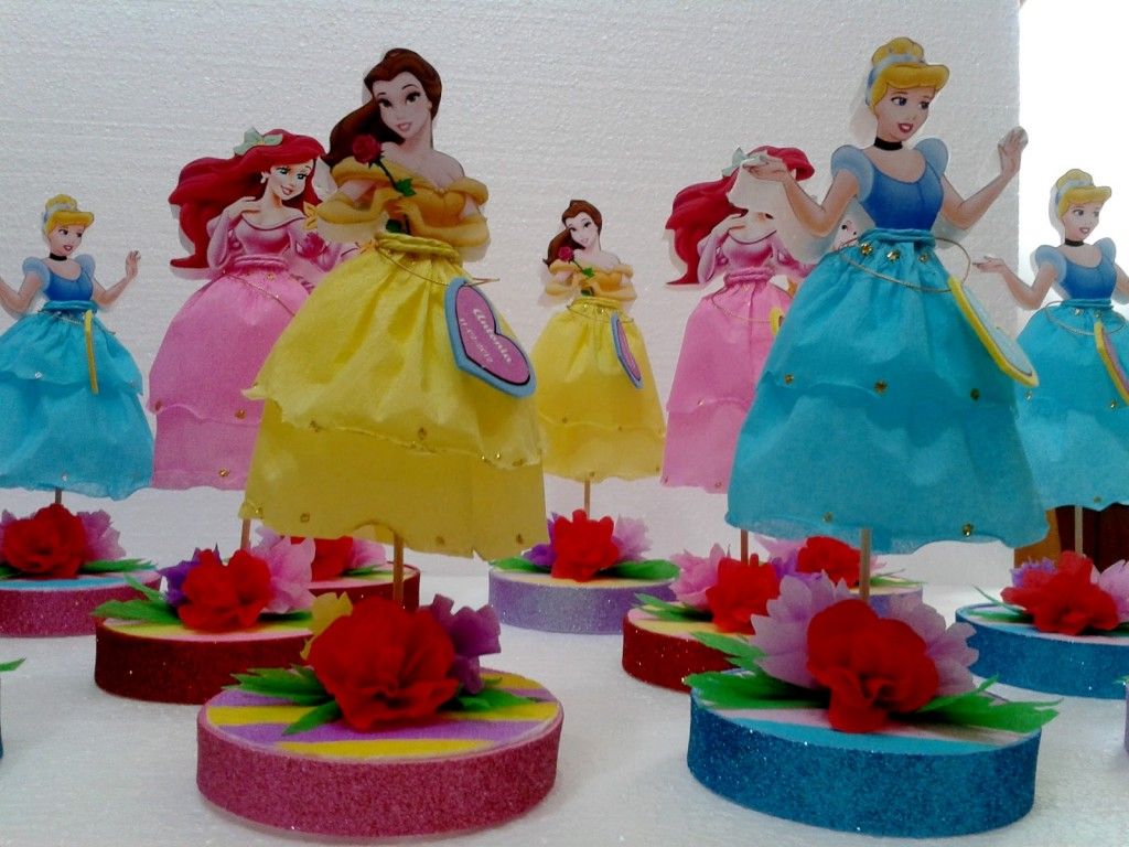 49117390 Centros De Mesa De Cumpleaños De Princesas - Disney Princess (lifesize Stand Up) , HD Wallpaper & Backgrounds