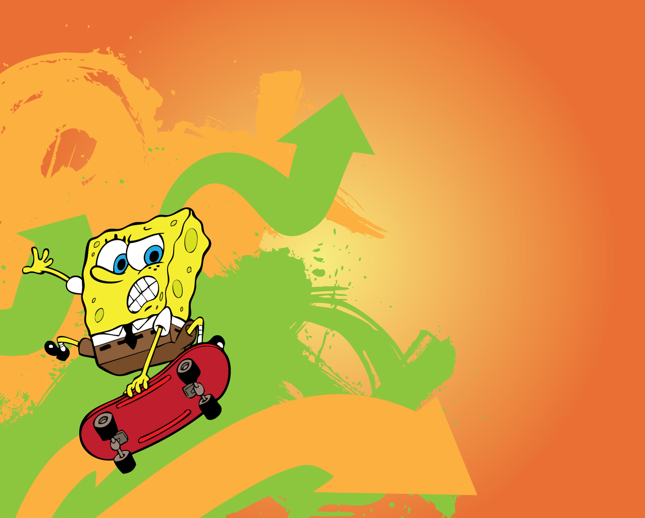 Spongebob Wallpaper For Your Desktop Spongebob Wallpaper - Skate Wallpapers Cartoon , HD Wallpaper & Backgrounds