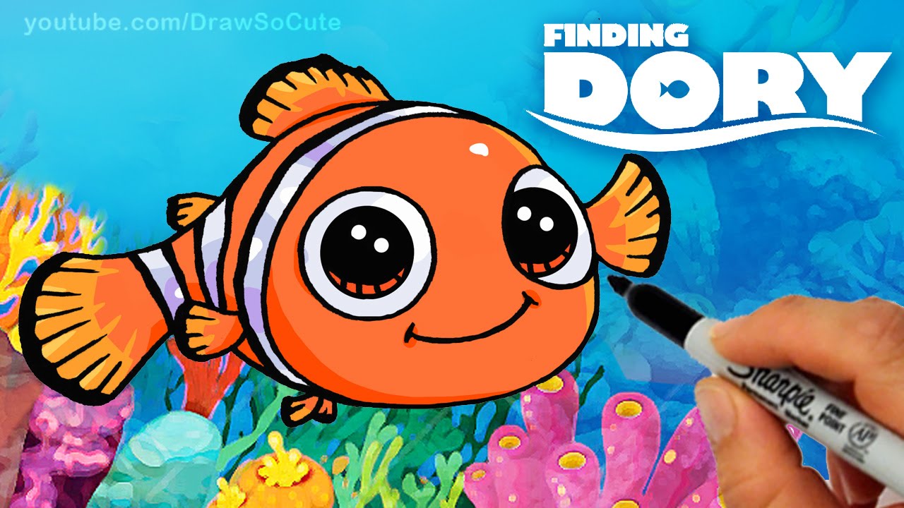 Clownfish Clipart Nimo - Cute Cartoon Drawings Of Turtle , HD Wallpaper & Backgrounds