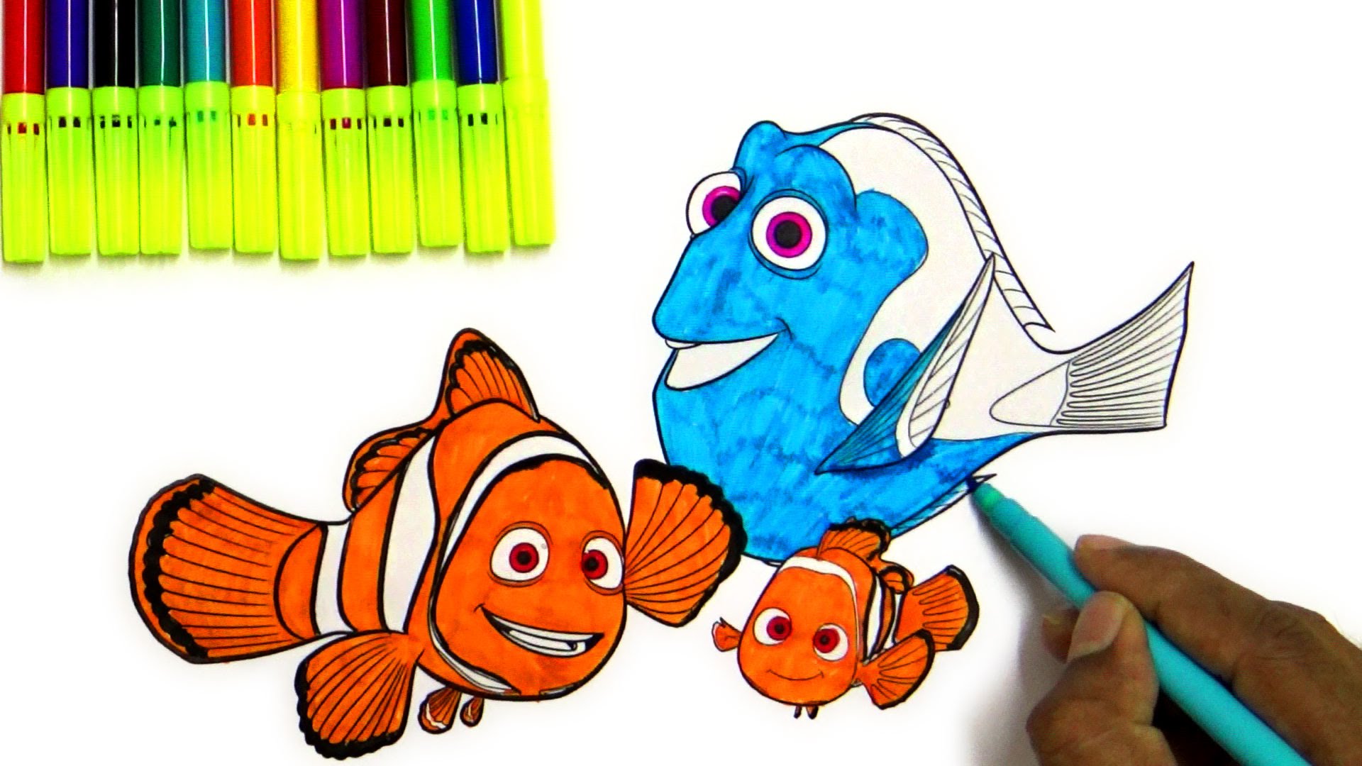 Dories Clipart Nimo - Nemo Y Dory En Color , HD Wallpaper & Backgrounds