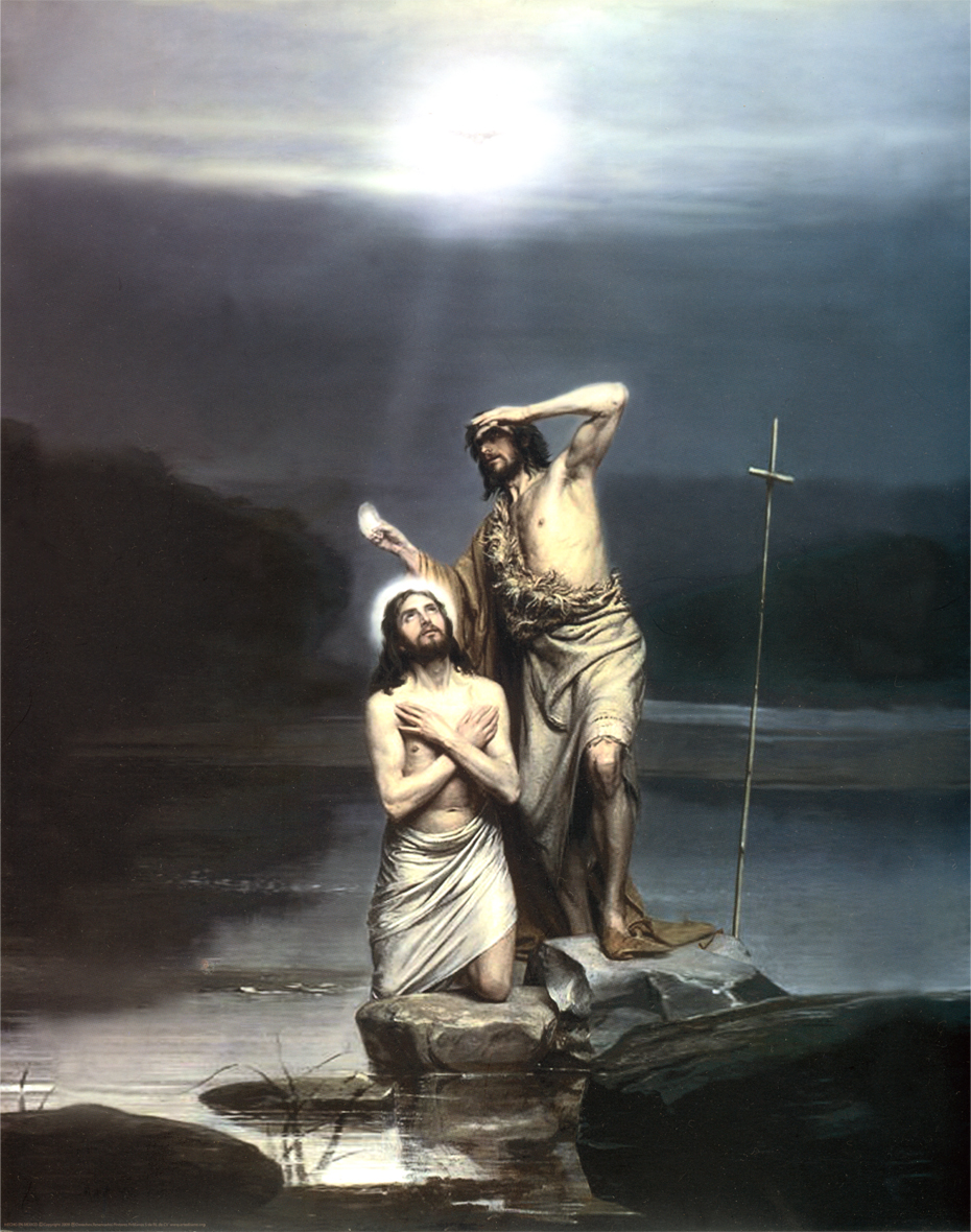 Bautismo De Jesús En El Jordan - St John The Baptist And Jesus , HD Wallpaper & Backgrounds