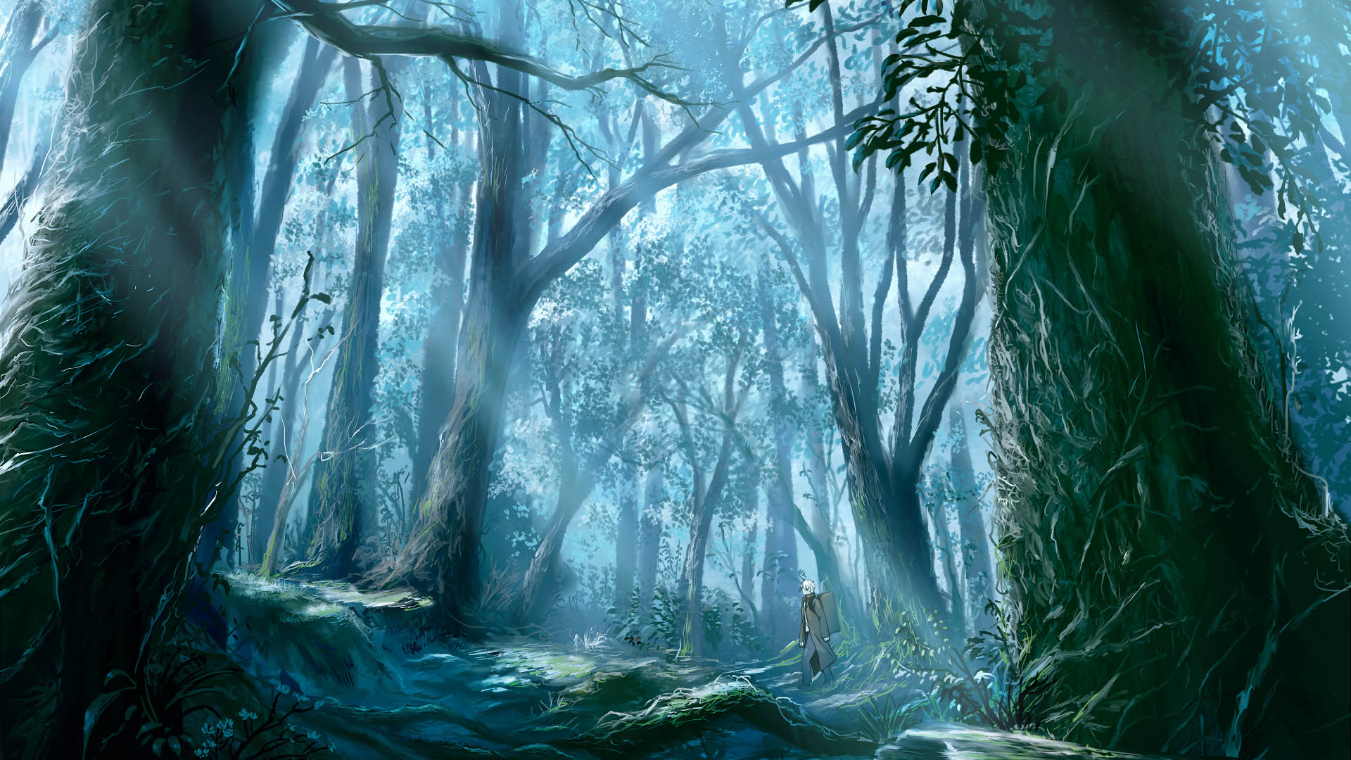 Anime Forest Wallpaper - Mushishi Background , HD Wallpaper & Backgrounds