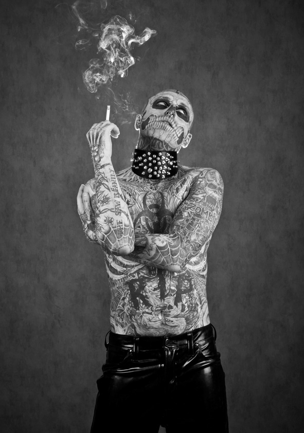 Rick Genest Images Zombie Boy For Factice Magazine - Zombie Boy With Smoke , HD Wallpaper & Backgrounds