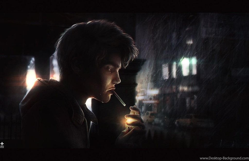 Alone Sad Boy Smoking , HD Wallpaper & Backgrounds