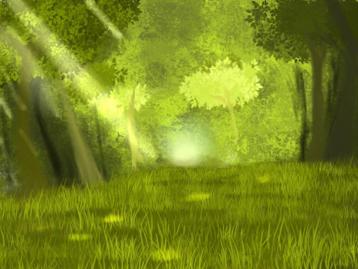 Forest Anime Wallpaper - Simple Anime Forest Background , HD Wallpaper & Backgrounds