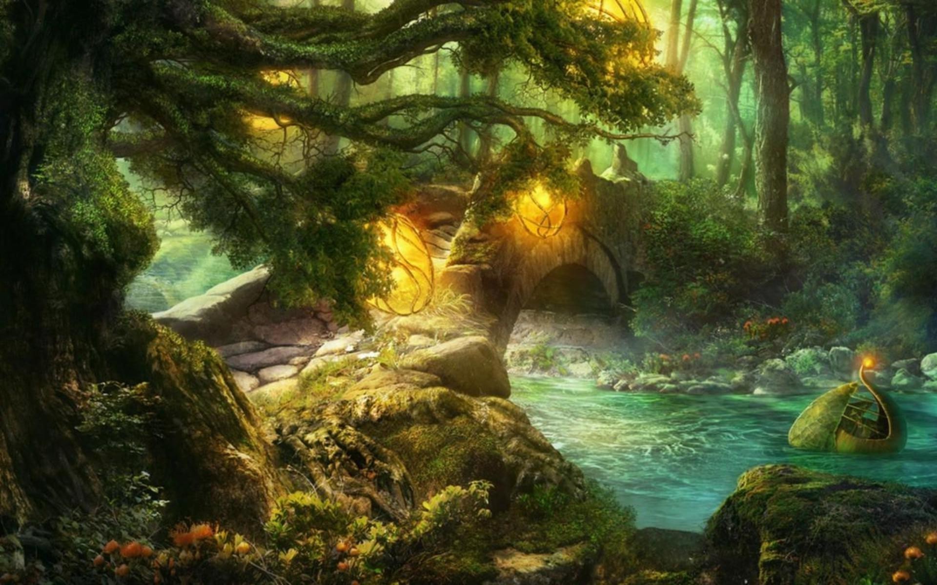 Hd Wallpaper - Fairy Tale Forest Background (#695677) - HD Wallpaper