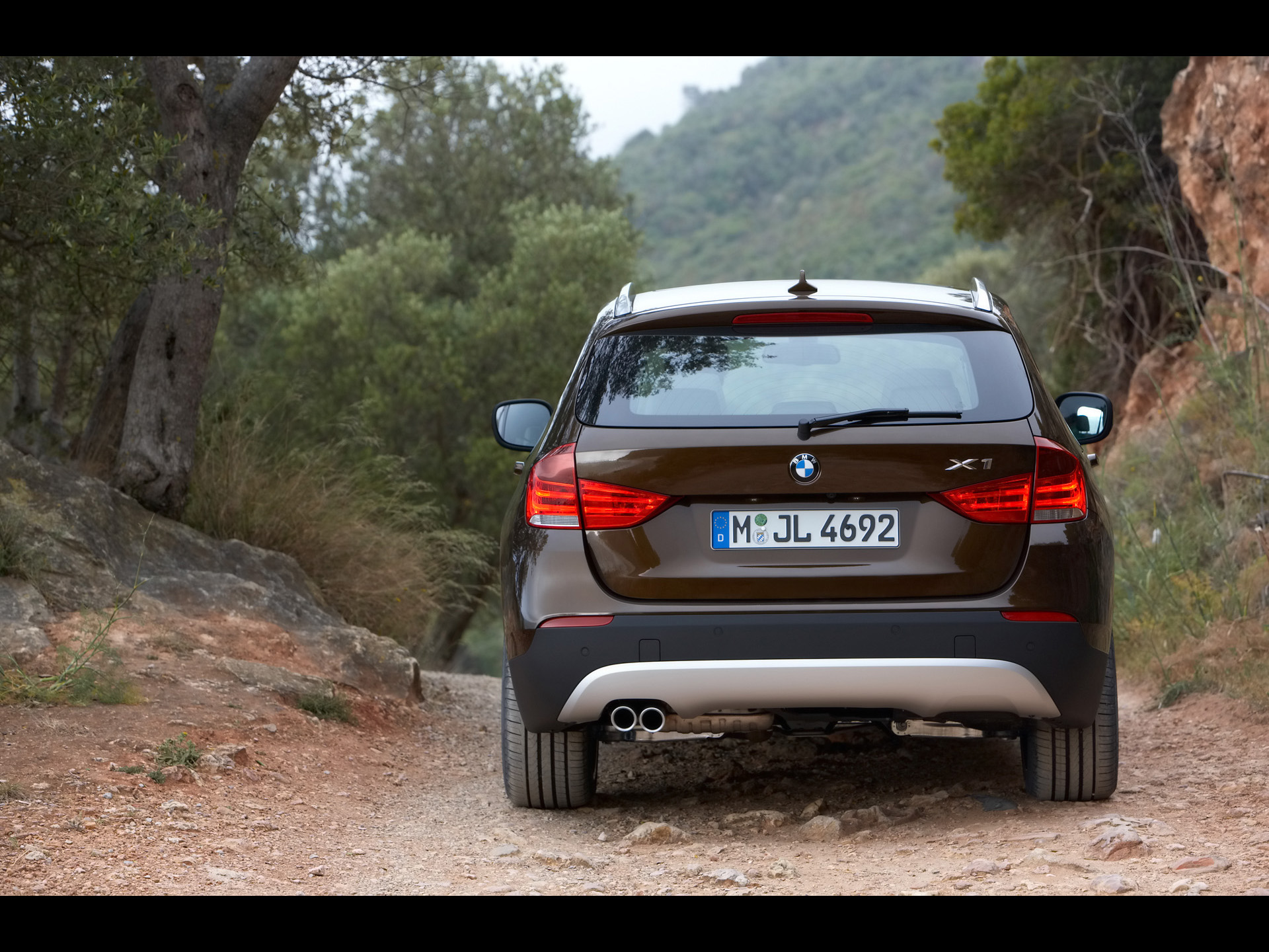 Bmw X1 Brown Rear Wallpapers And Stock Photos - Bmw X1 2010 Brown , HD Wallpaper & Backgrounds