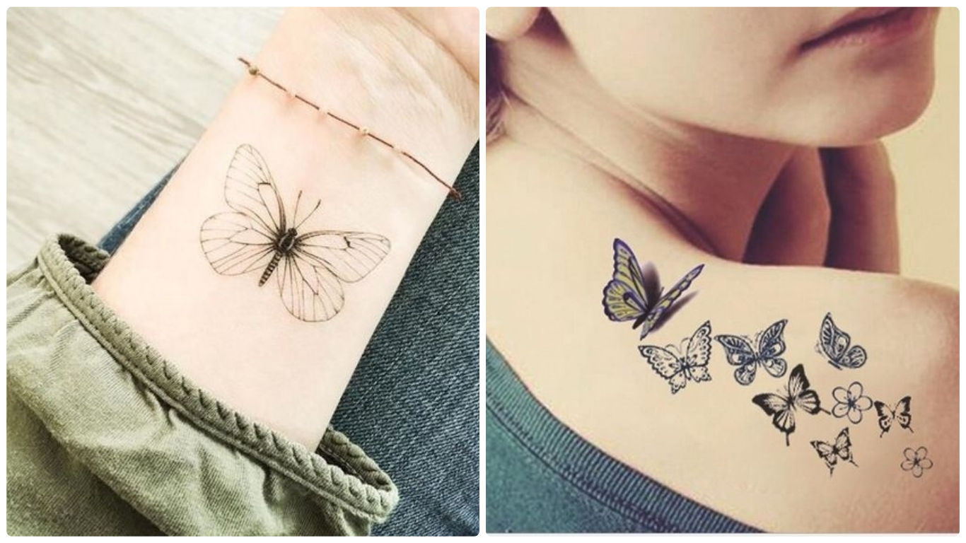 Delicate Butterfly Tattoo , HD Wallpaper & Backgrounds
