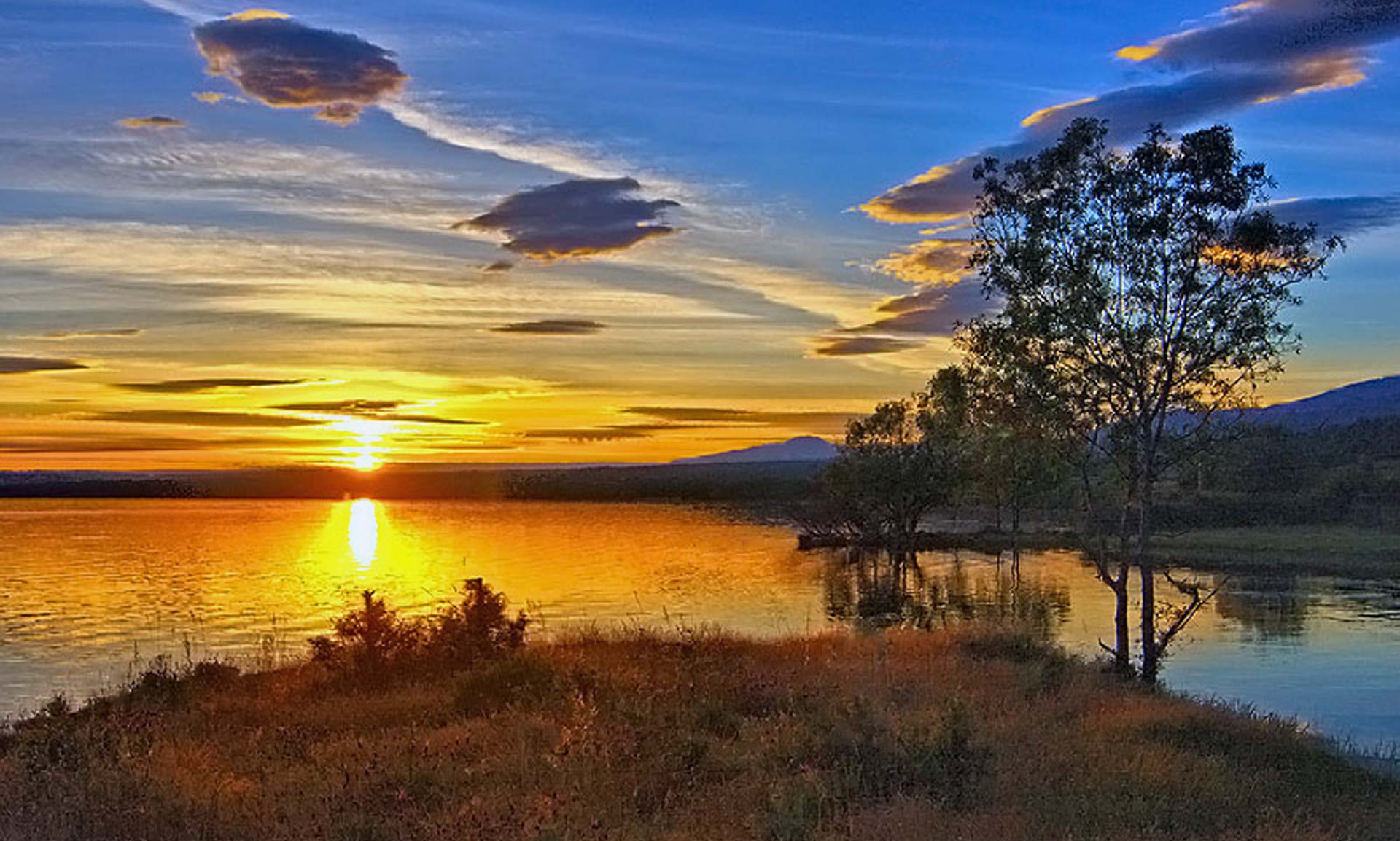 Fondo Pantalla Paisaje Amanecer En El Lago,fondo Escritorio - Paisaje Amanecer , HD Wallpaper & Backgrounds