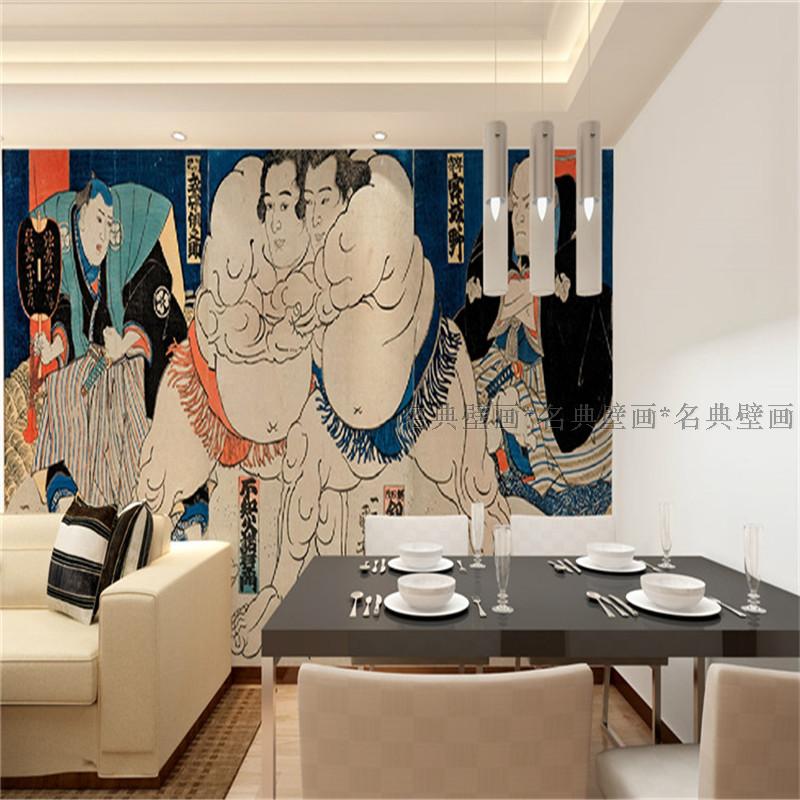 Japanese Custom 3d Wallpaper Japanese Restaurant Sushi - Samurai Wall Mural , HD Wallpaper & Backgrounds