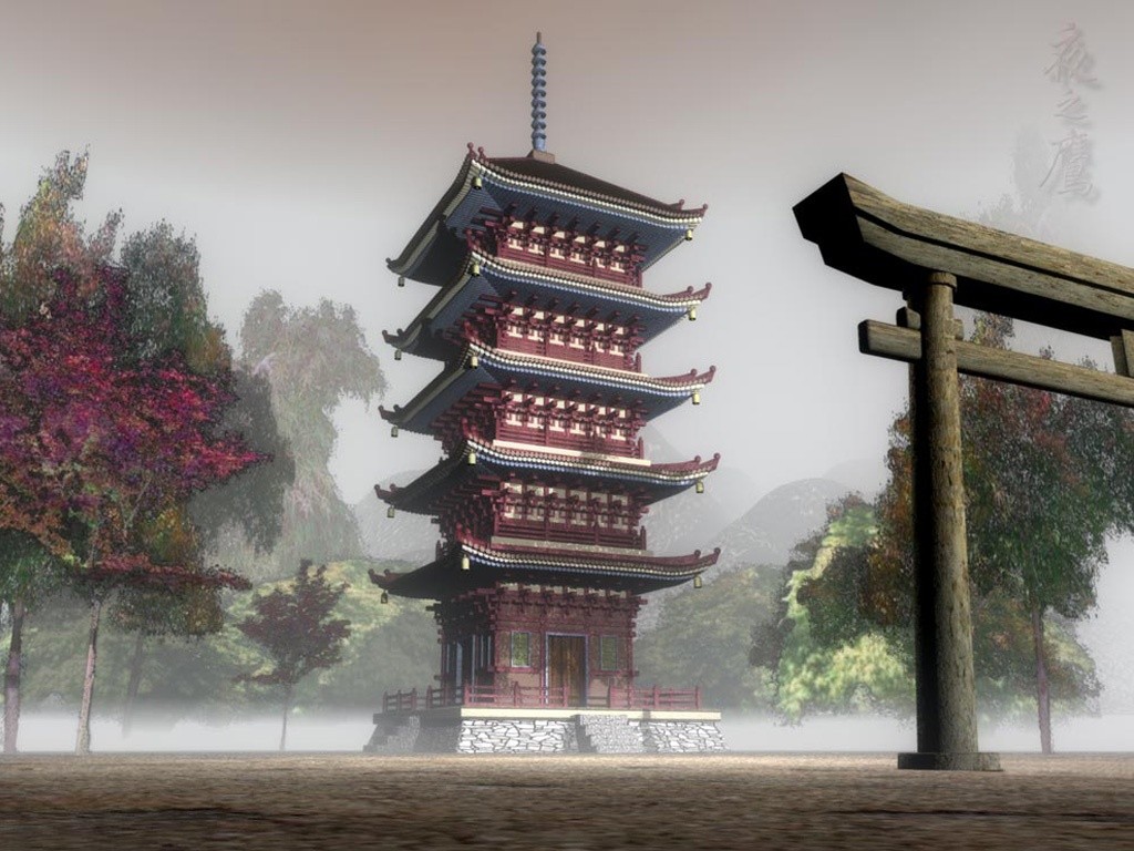 Wallpaper Japones - Japanese Temple Architecture , HD Wallpaper & Backgrounds