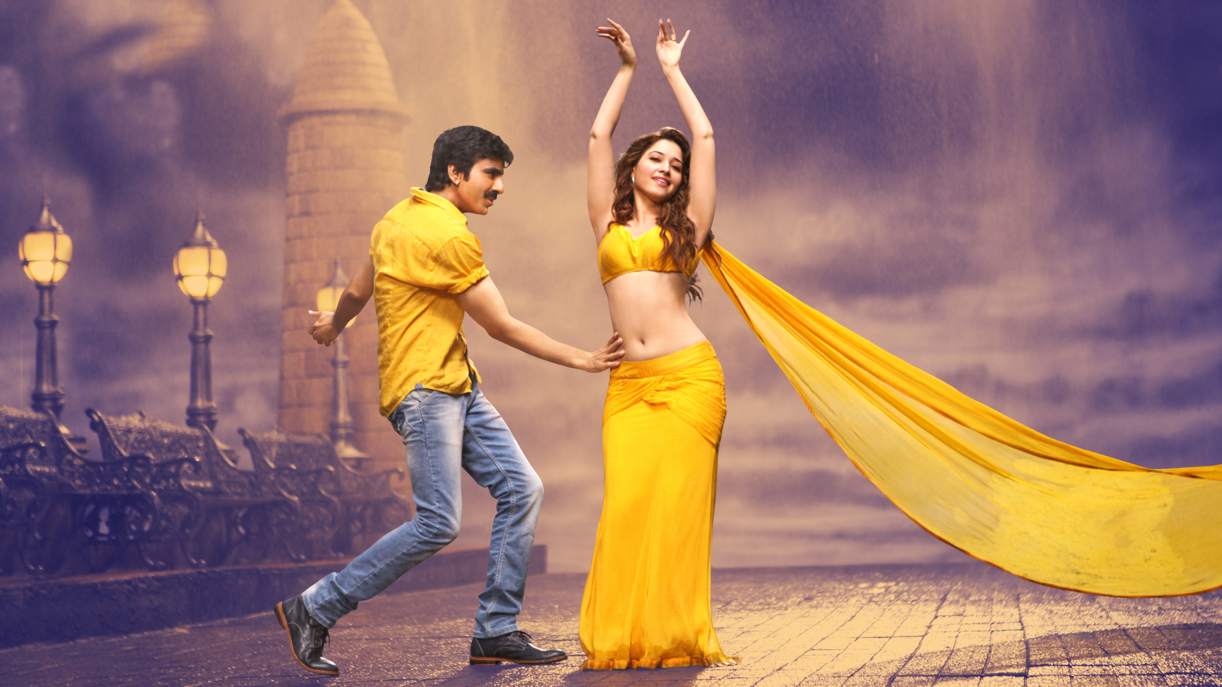 Ravi Teja Tamanna Bengal Tiger Wallpaper - Tamanna Bhatia Hot Navel Touch , HD Wallpaper & Backgrounds