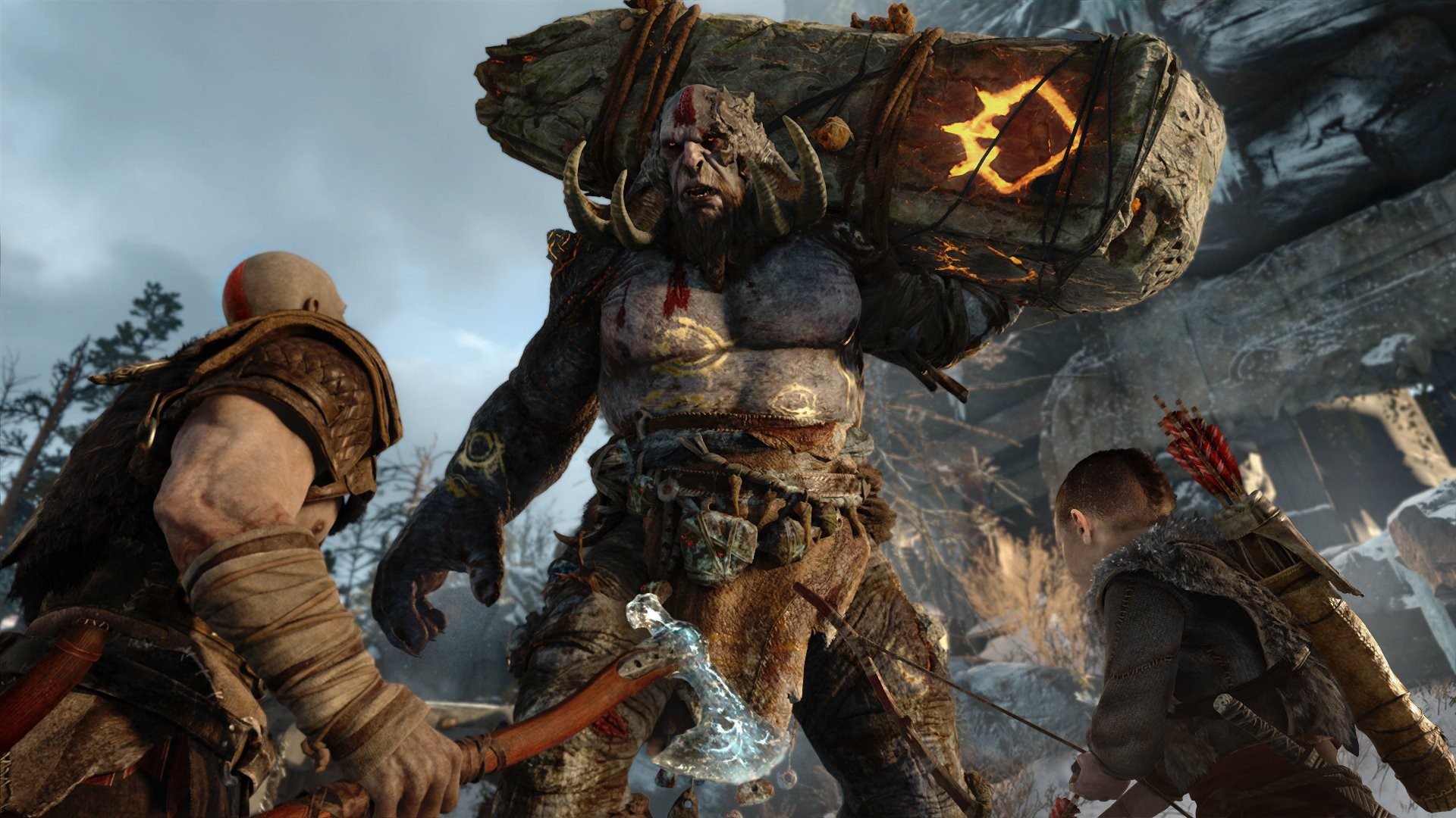 God Of War Wallpaper Hd Dekstop - God Of War Ogre , HD Wallpaper & Backgrounds