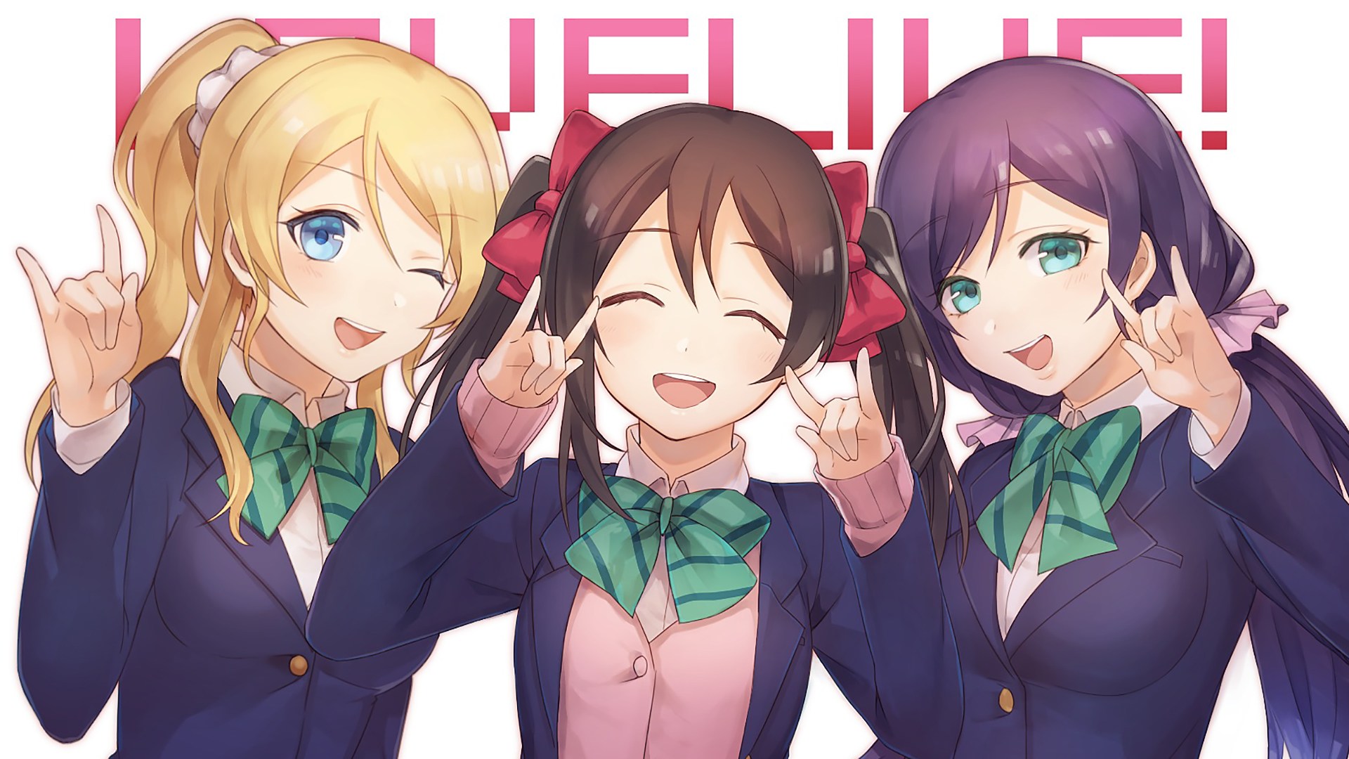 Yazawa Nico Toujou Nozomi Love Live Ayase Eli 1080p - Theme Love Live Windows 10 , HD Wallpaper & Backgrounds