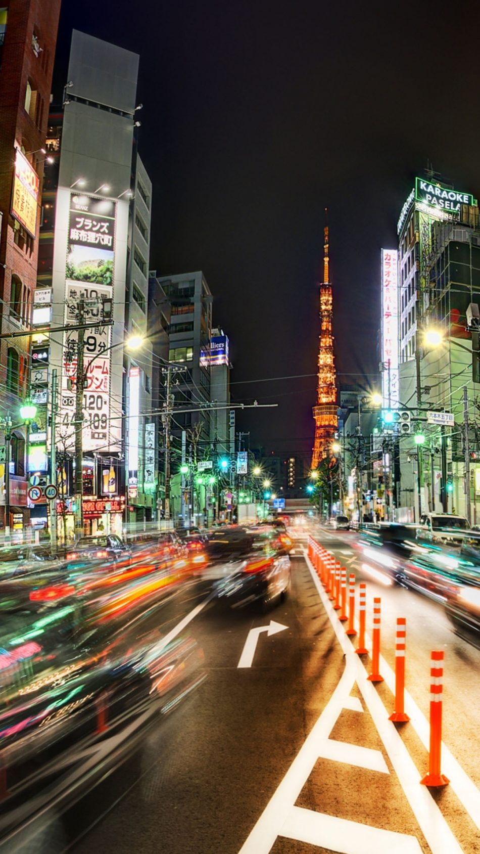 Busy Tokyo Street Night Hd Mobile Wallpaper - Tokyo Wallpaper 4k Phone , HD Wallpaper & Backgrounds