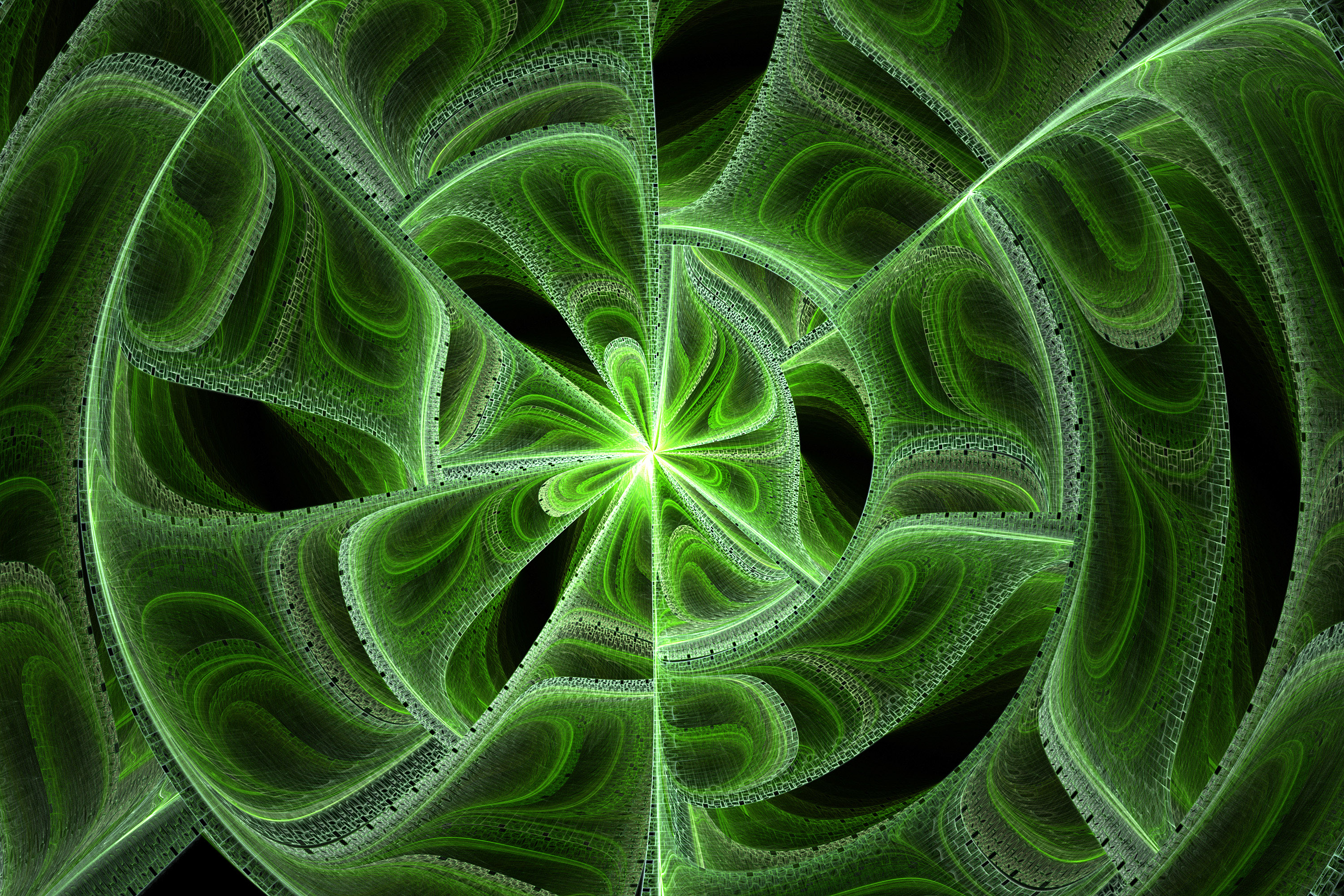 Fractal Texture Green Leaf Spin Detail Abstract Wallpaper - Busy Textures , HD Wallpaper & Backgrounds