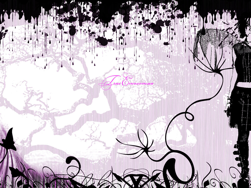 Emo Wallpaper - Emo Background Black Pink , HD Wallpaper & Backgrounds