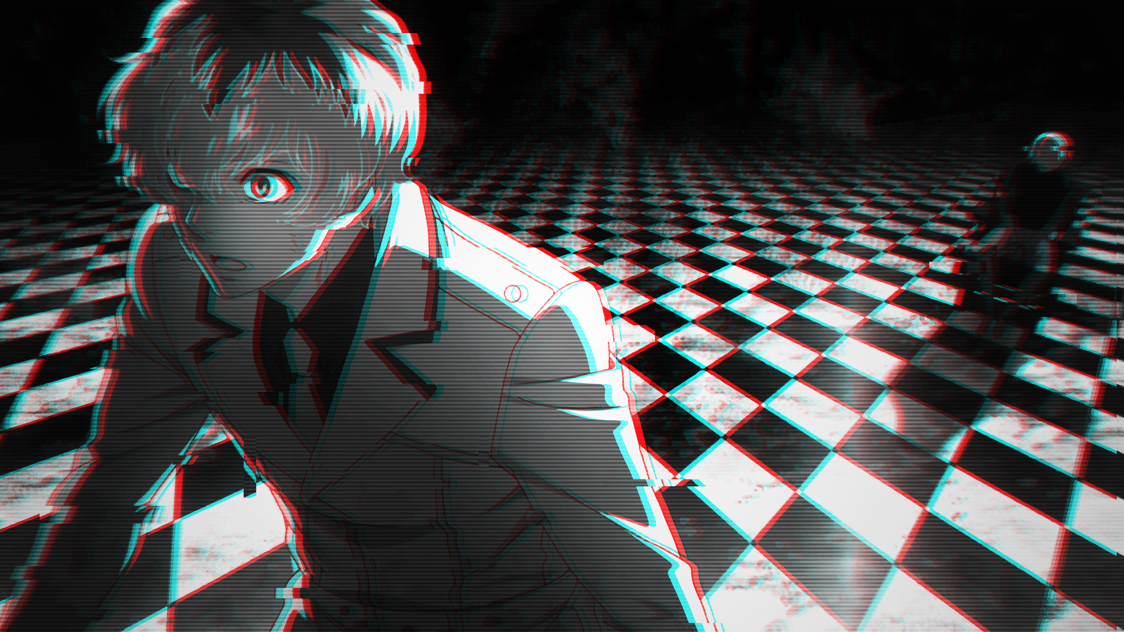 Haise Sasaki Glitch Desktop 4k Uhd Wallpaper - Tokyo Ghoul Re 4k , HD Wallpaper & Backgrounds