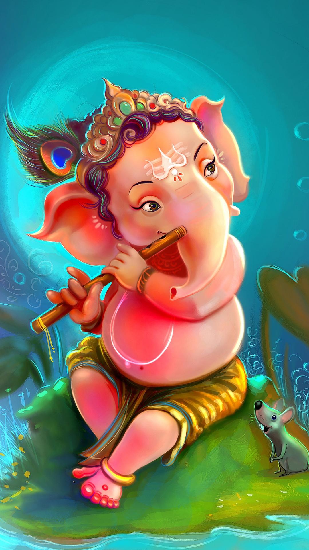 Download This Wallpaper Preview - Cute Ganesha , HD Wallpaper & Backgrounds