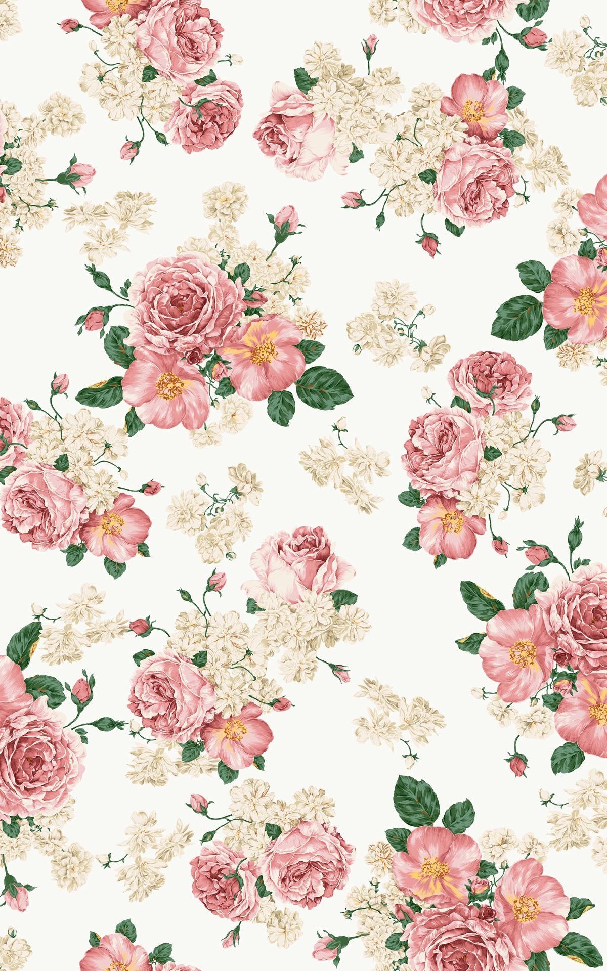 Iphone Se Flower Wallpaper - Vintage Flower Background Iphone , HD Wallpaper & Backgrounds